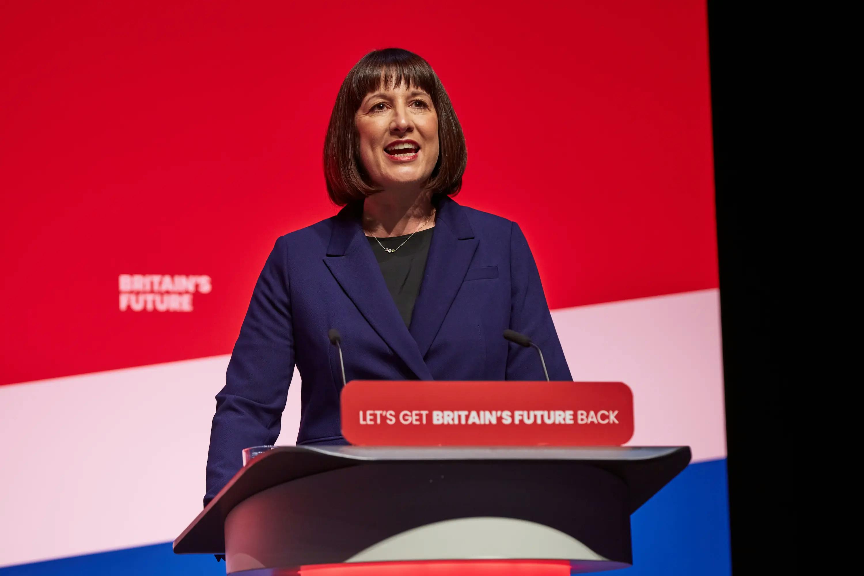Rachel Reeves announcing Labour manifesto