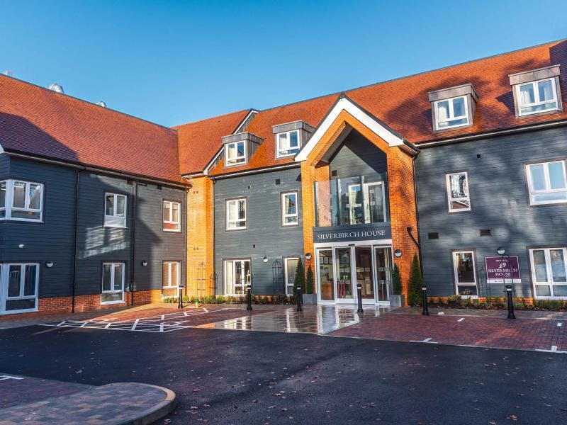 Exterior of Silverbirch House Care home in Guildford, Surrey