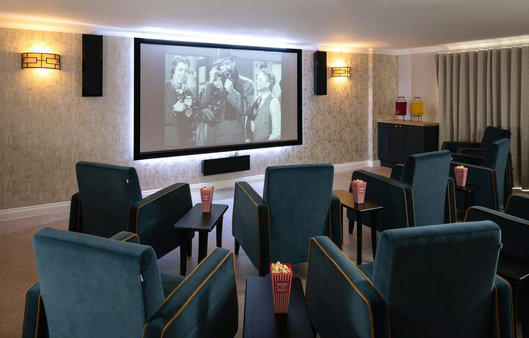 Cinema at Ty Enfys Care Home in Cardiff, South Glamorgan