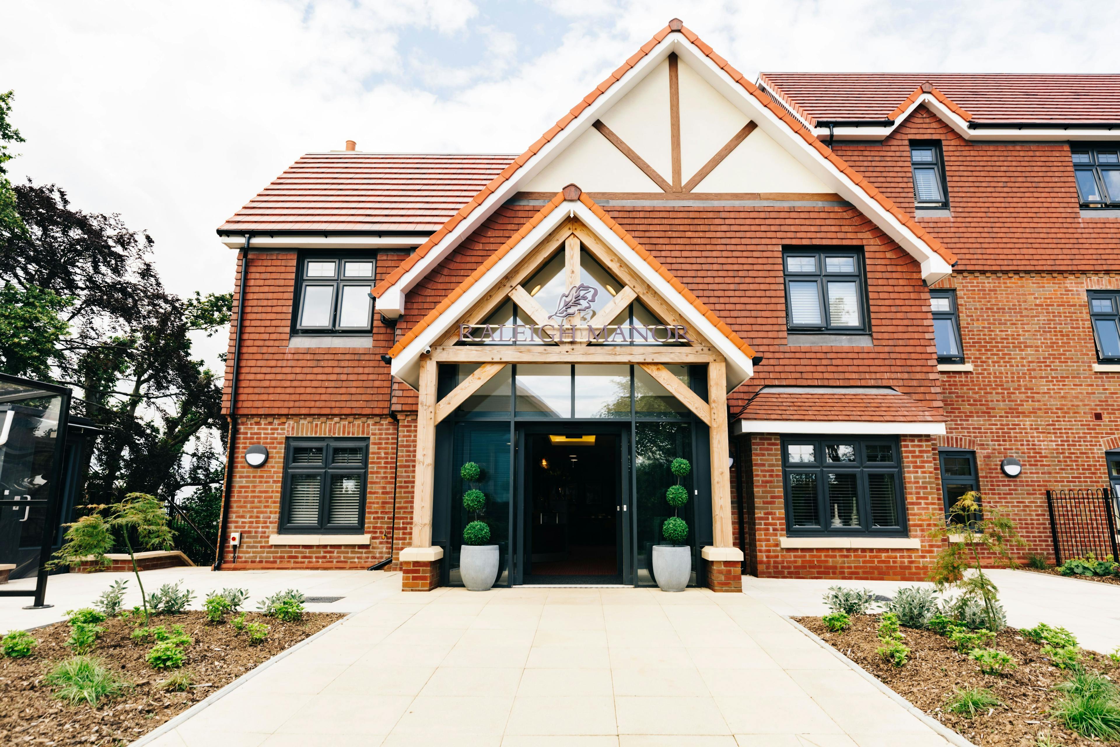 Exterior of Raleigh Care Home in Exmouth, Devon