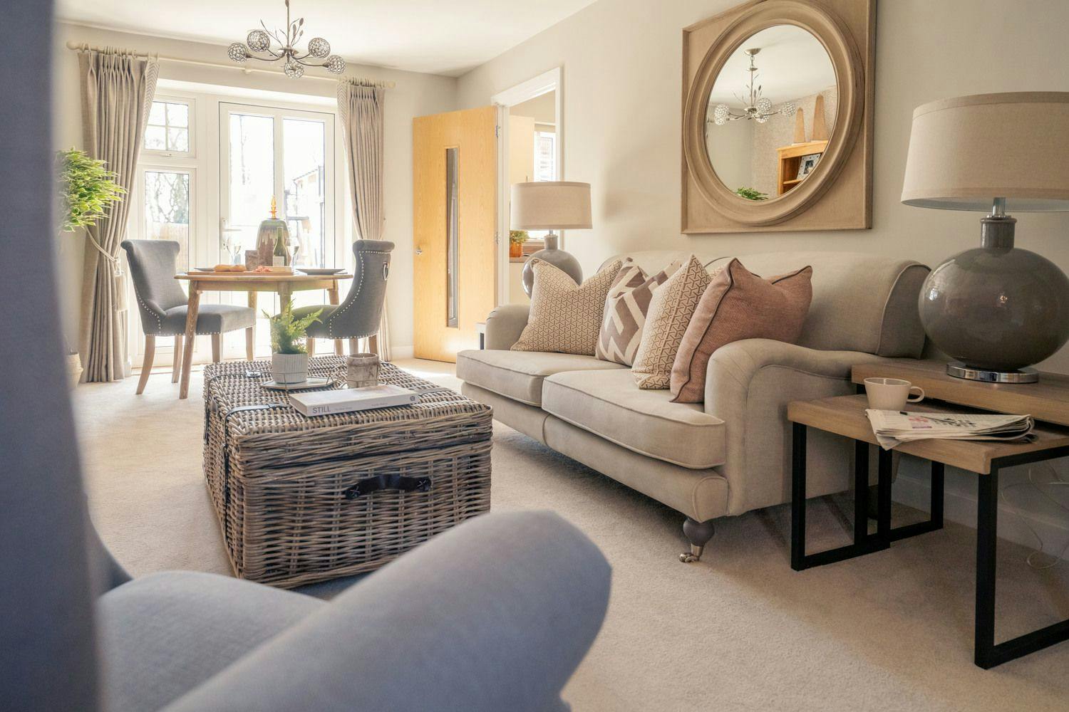 Living Room at The Clockhouse Retirement Development in Guildford, Surrey