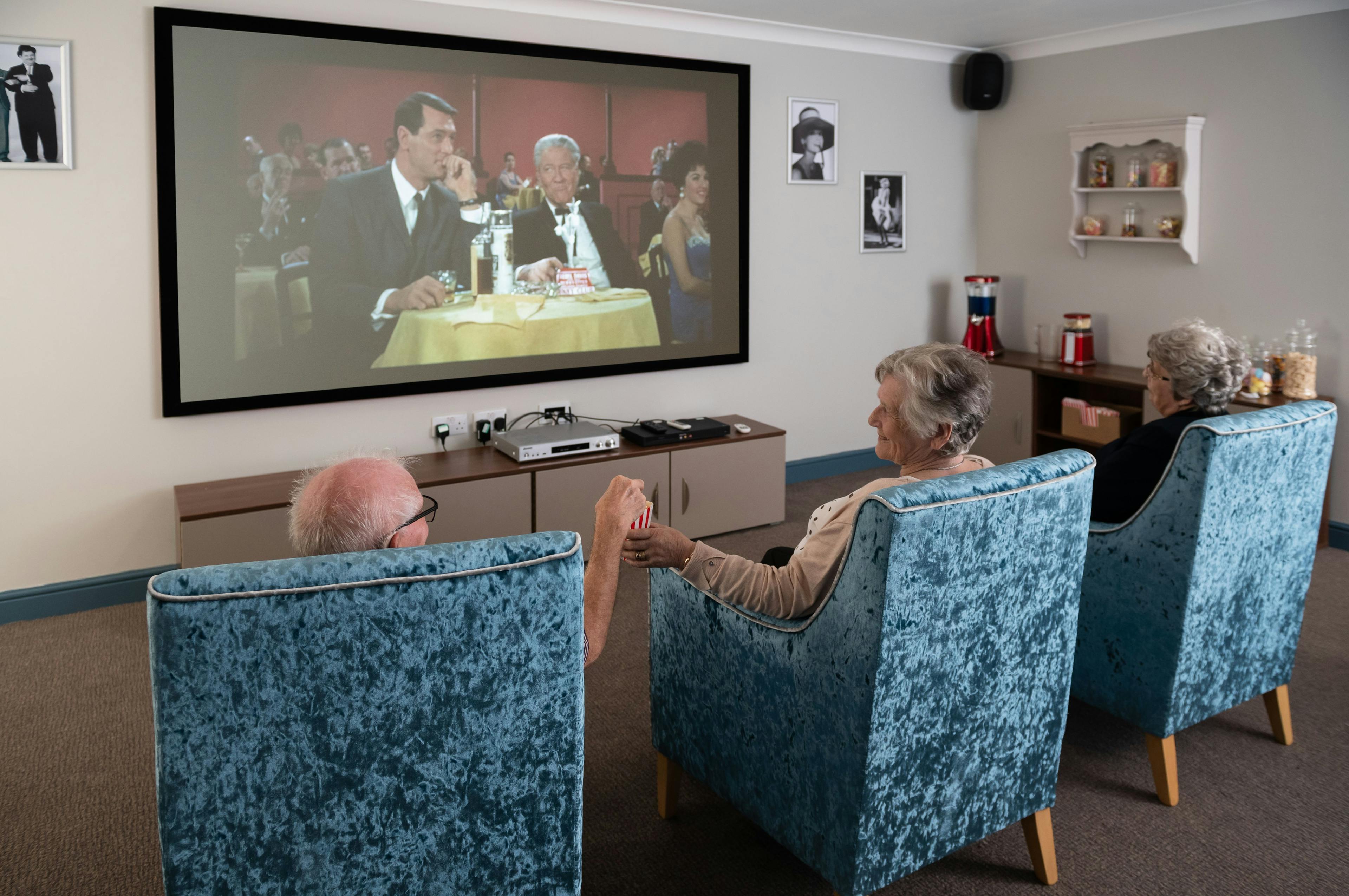 Cinema at Aria Court Care Home in March, Fenland