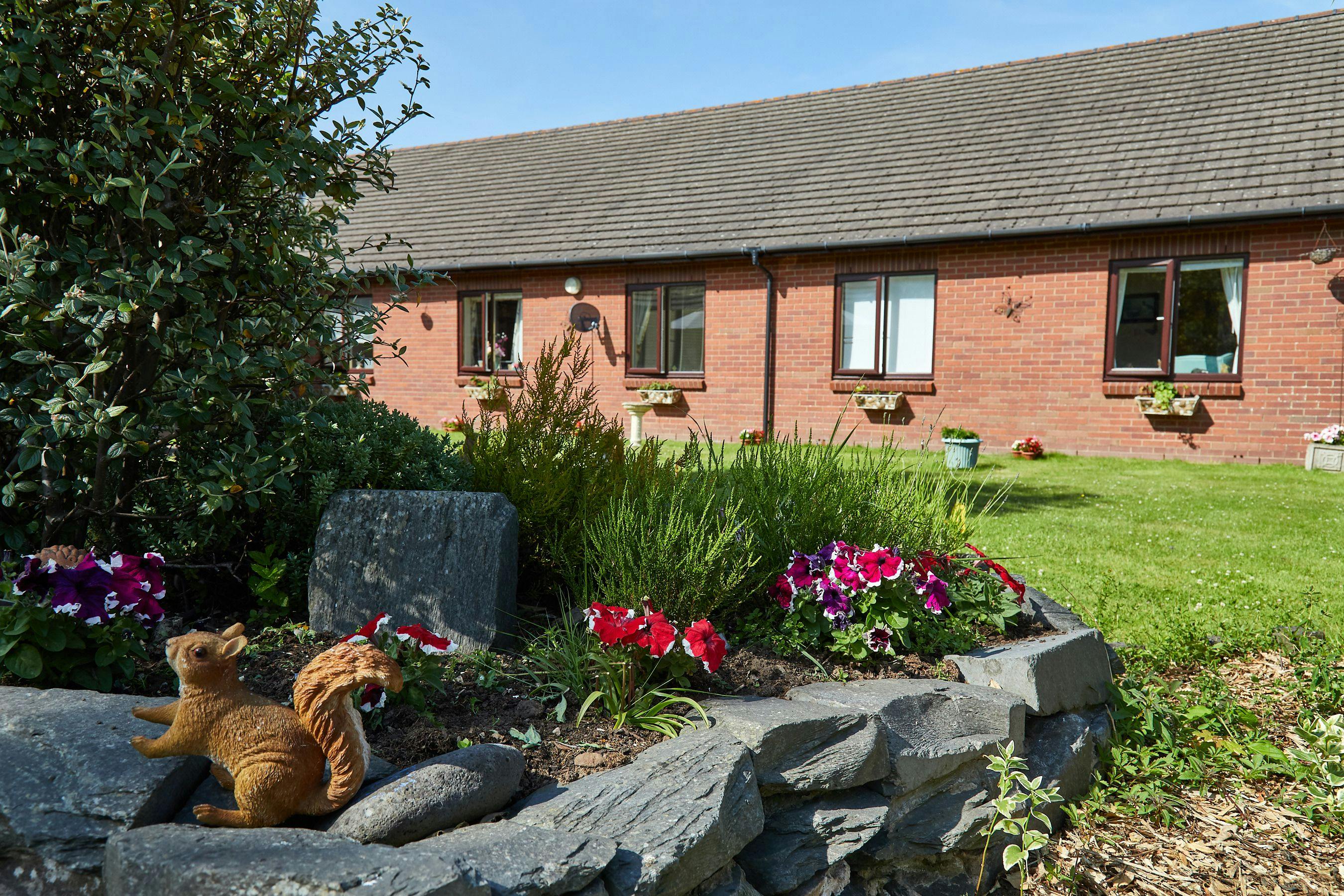 Garden of Newlands Care Home in Workington, Cumbria