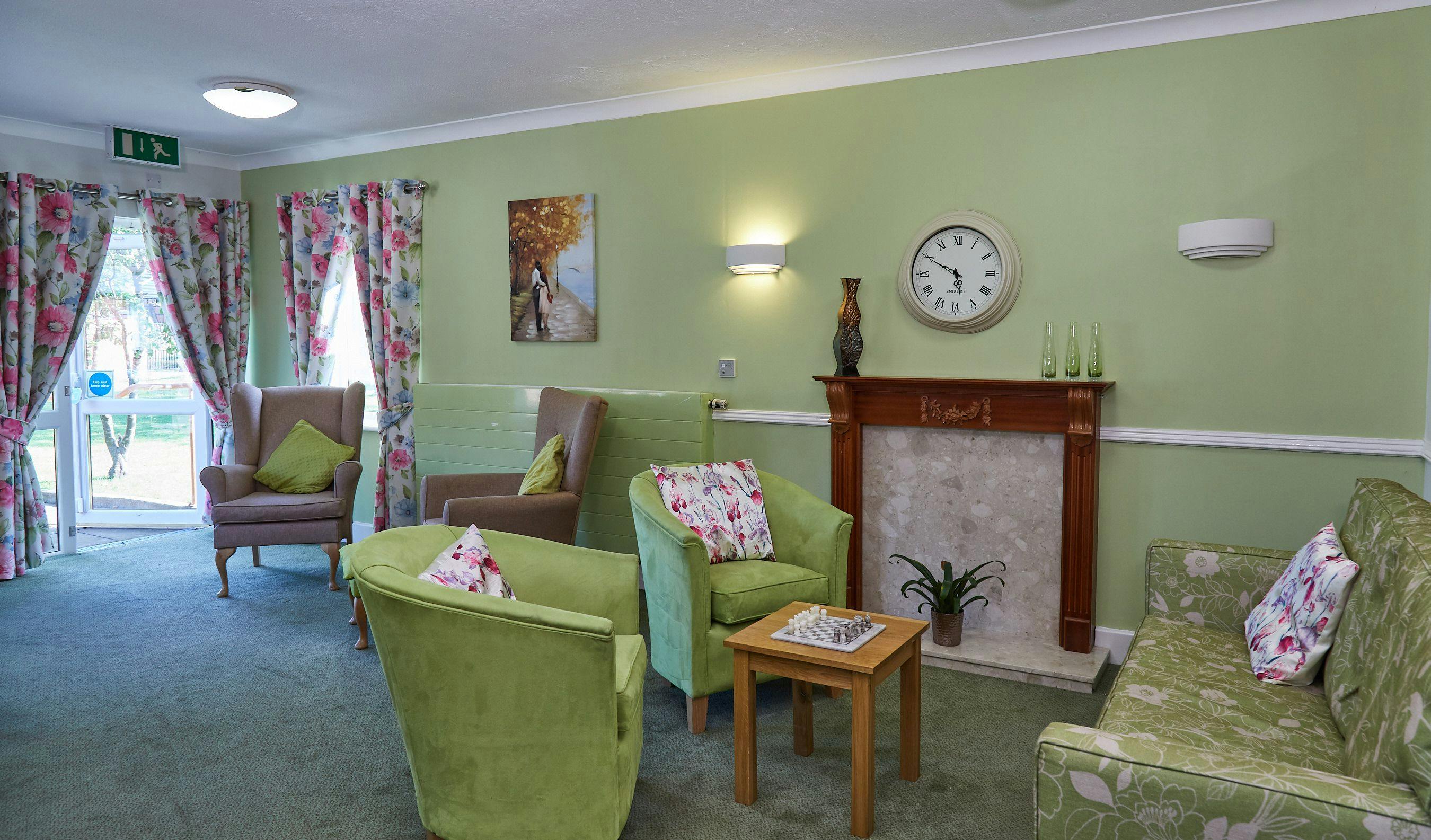 Communal Lounge of Newlands Care Home in Workington, Cumbria