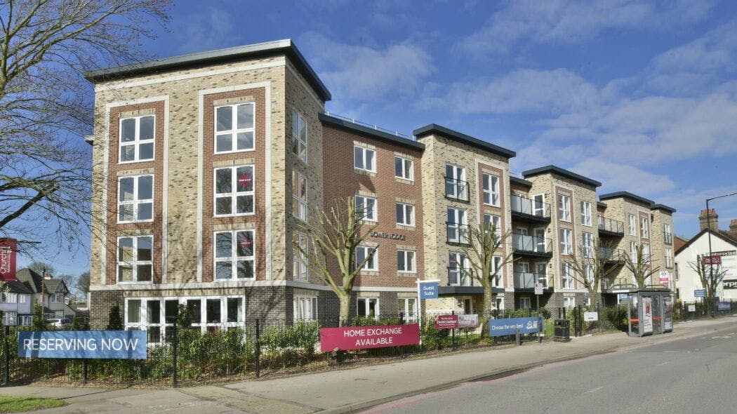 Exterior of Bower Lodge Retirement Apartment in Shirley, West Midlands