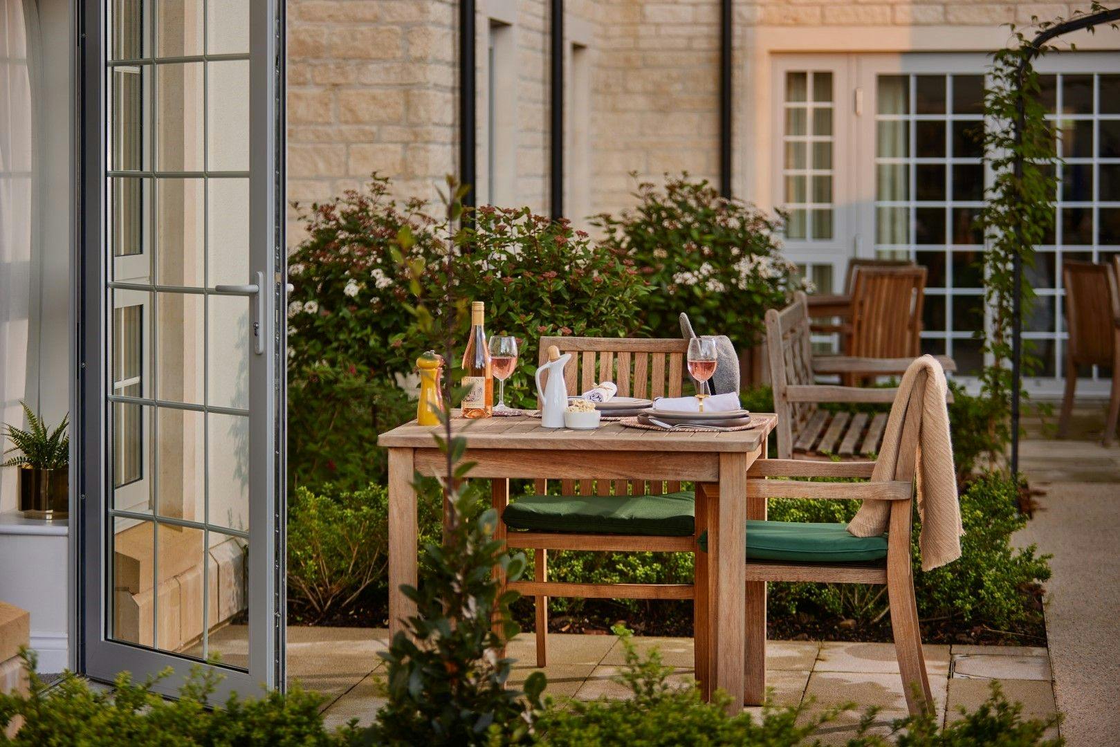 Garden at Midford Manor Care Home in Bath, Somerset