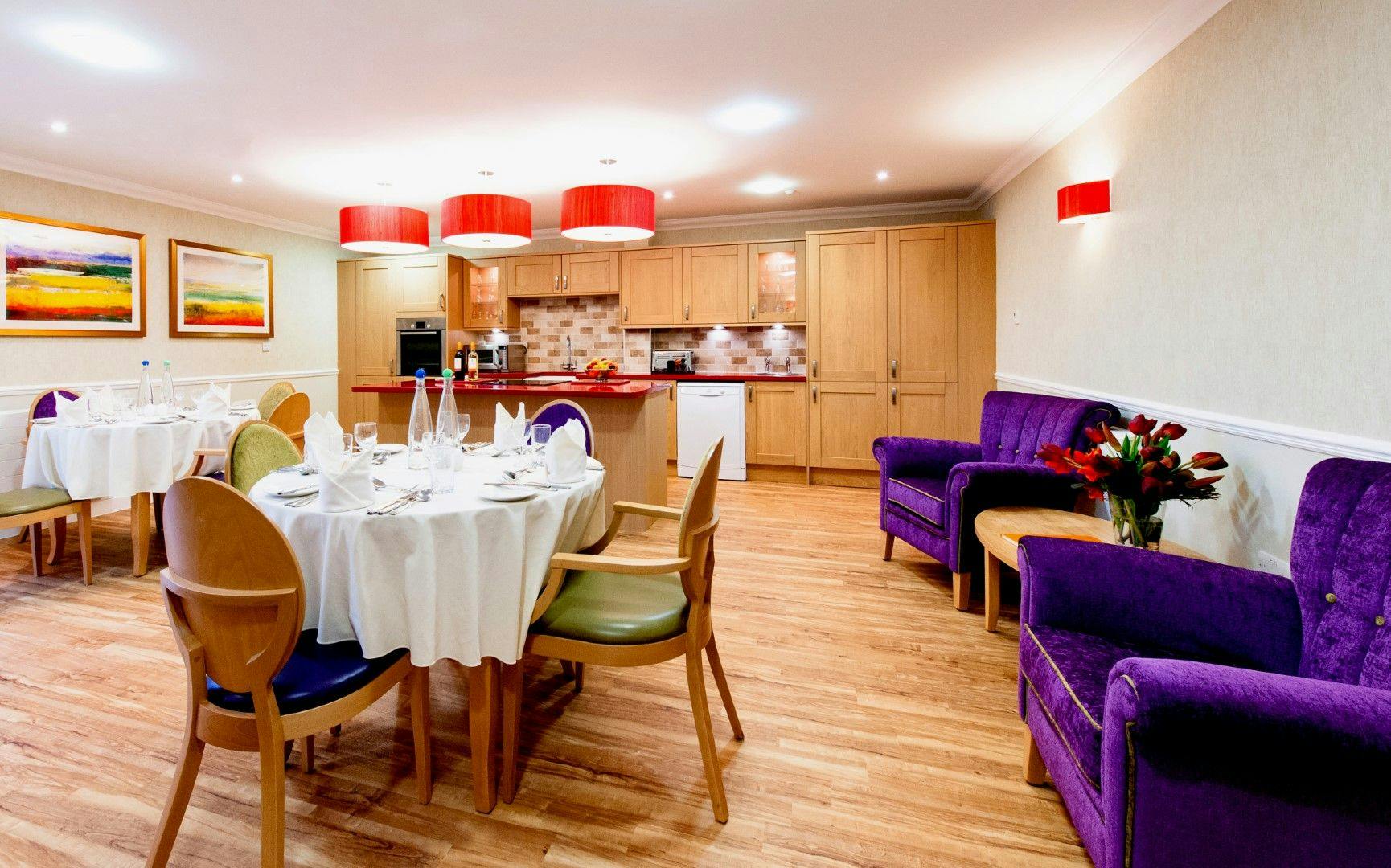 Dining Area at Kew House Care Home in Kingston upon Thames, Greater London 