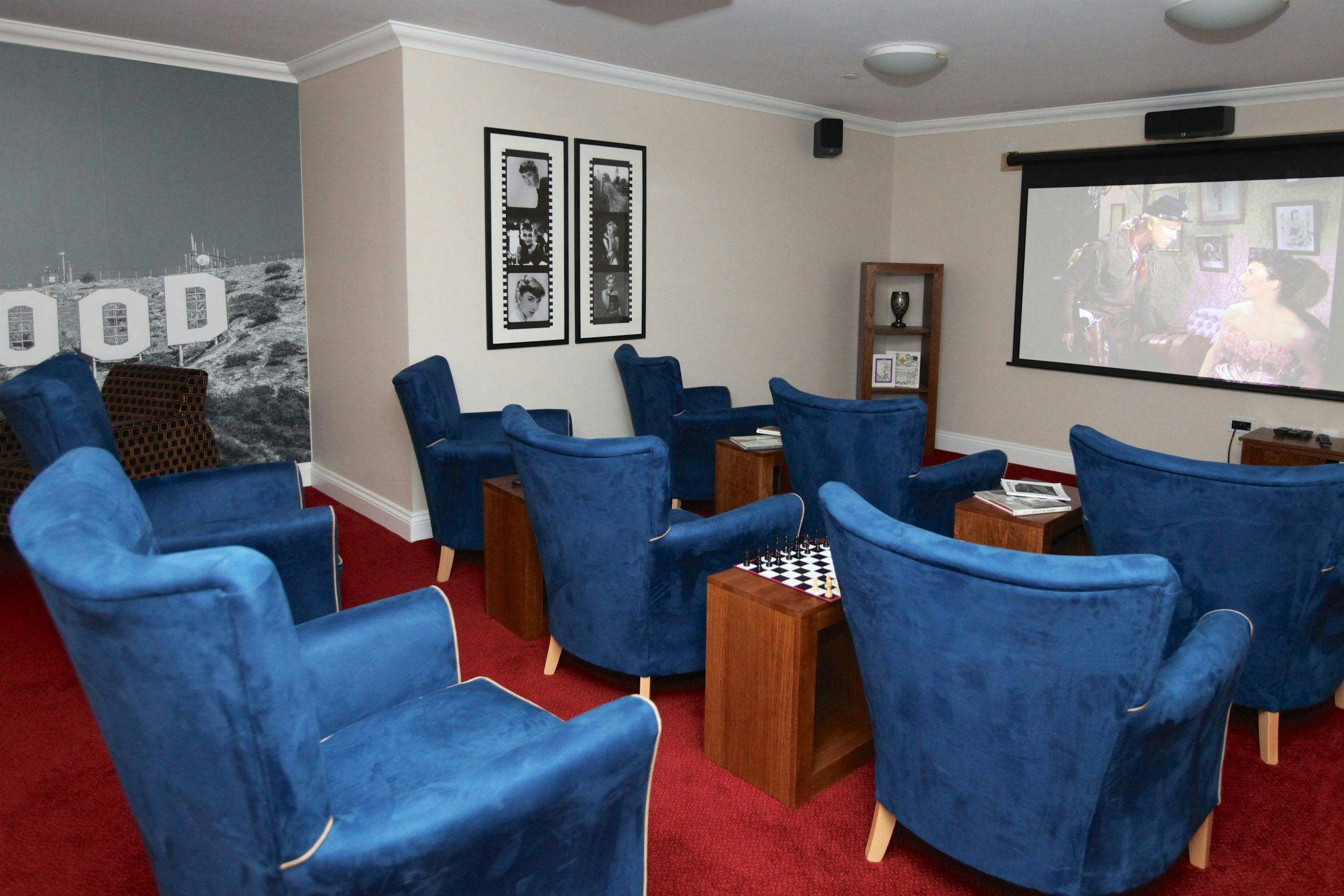 Cinema of Bryn Ivor Lodge care home in Newport, Cardiff