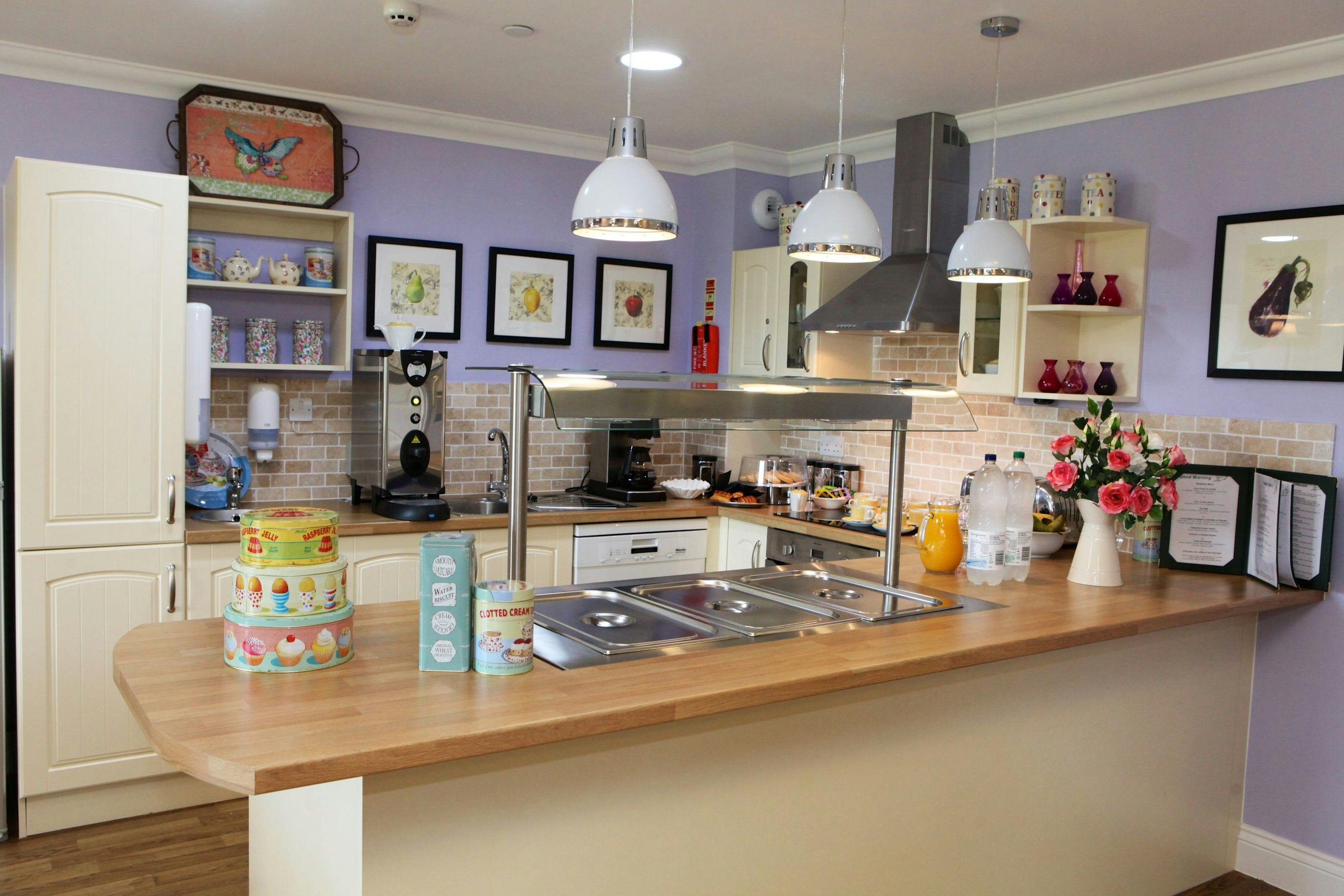 Kitchen of Bryn Ivor Lodge care home in Newport, Cardiff