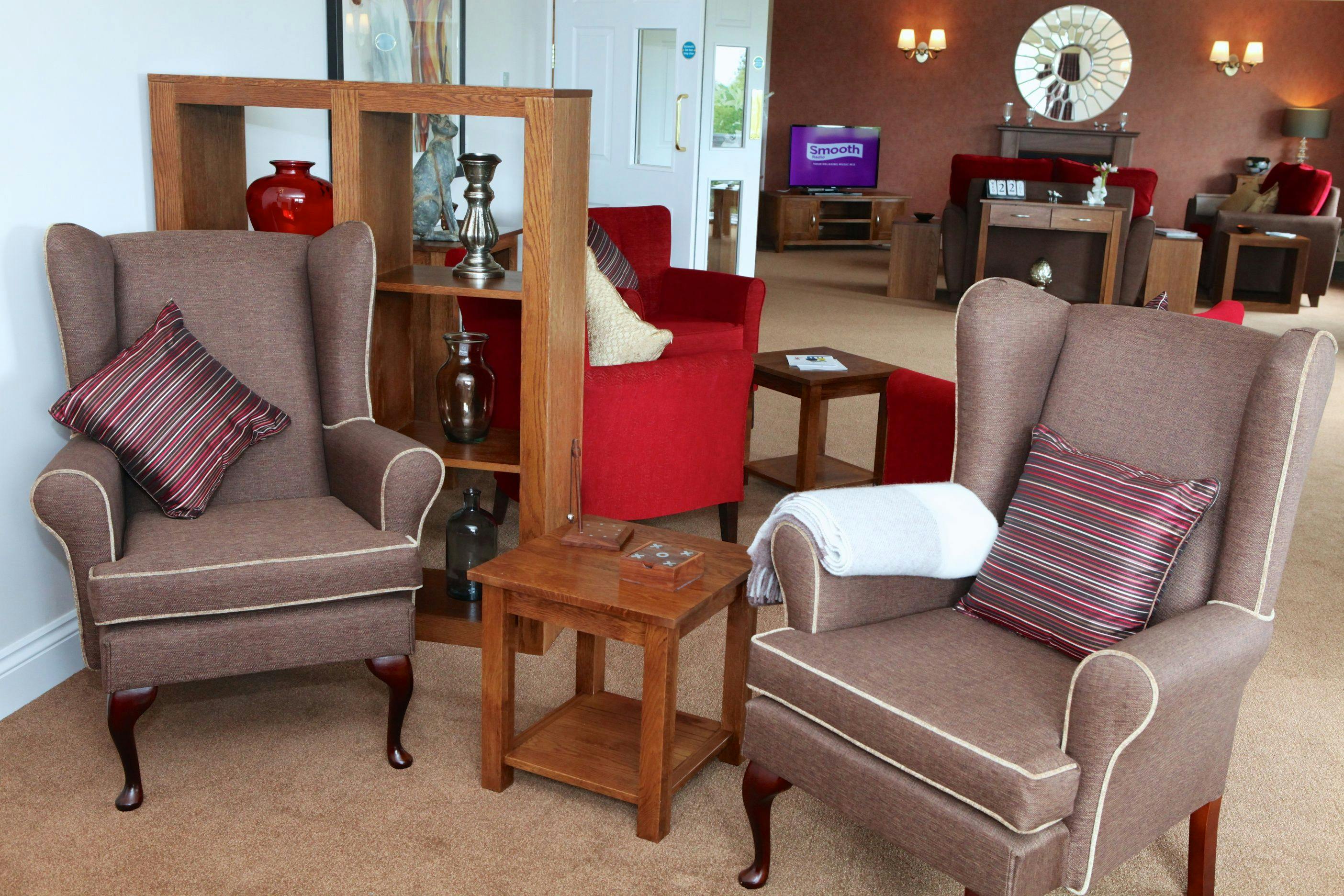 Lounge of Bryn Ivor Lodge care home in Newport, Cardiff