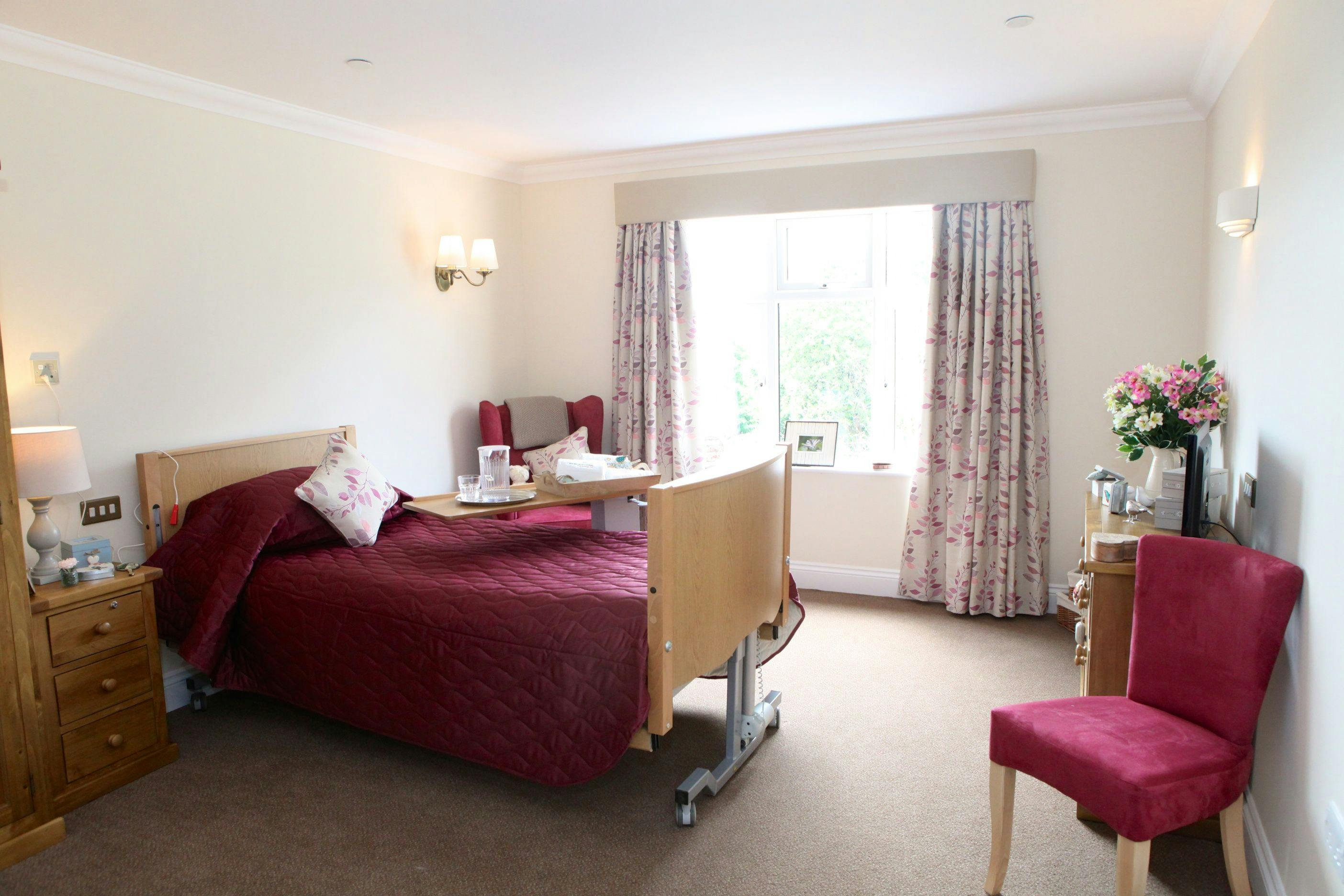 Bedroom of Bryn Ivor Lodge care home in Newport, Cardiff