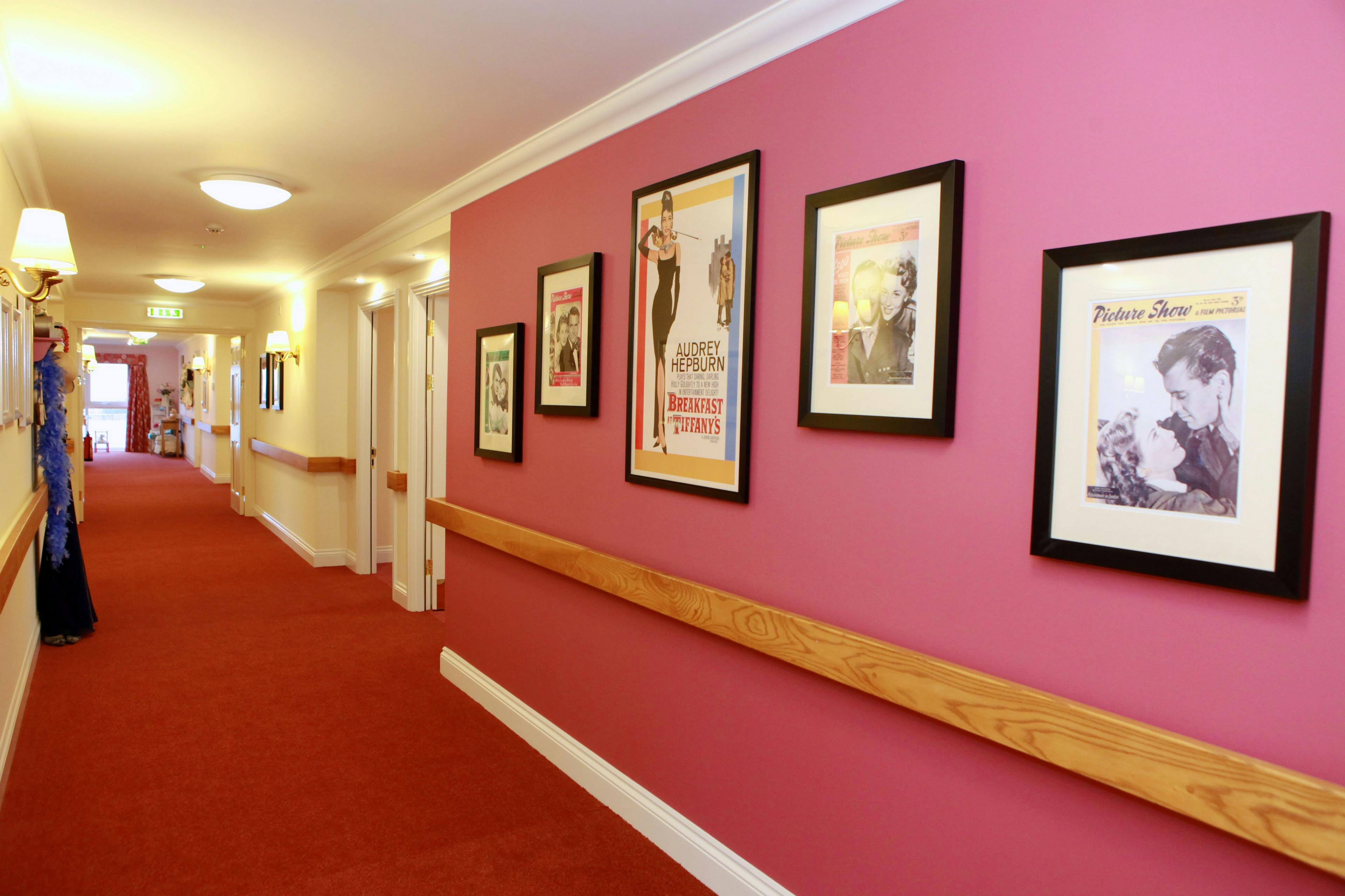 Hallway of Latimer Court Care Home in Worcester, Worcestershire 
