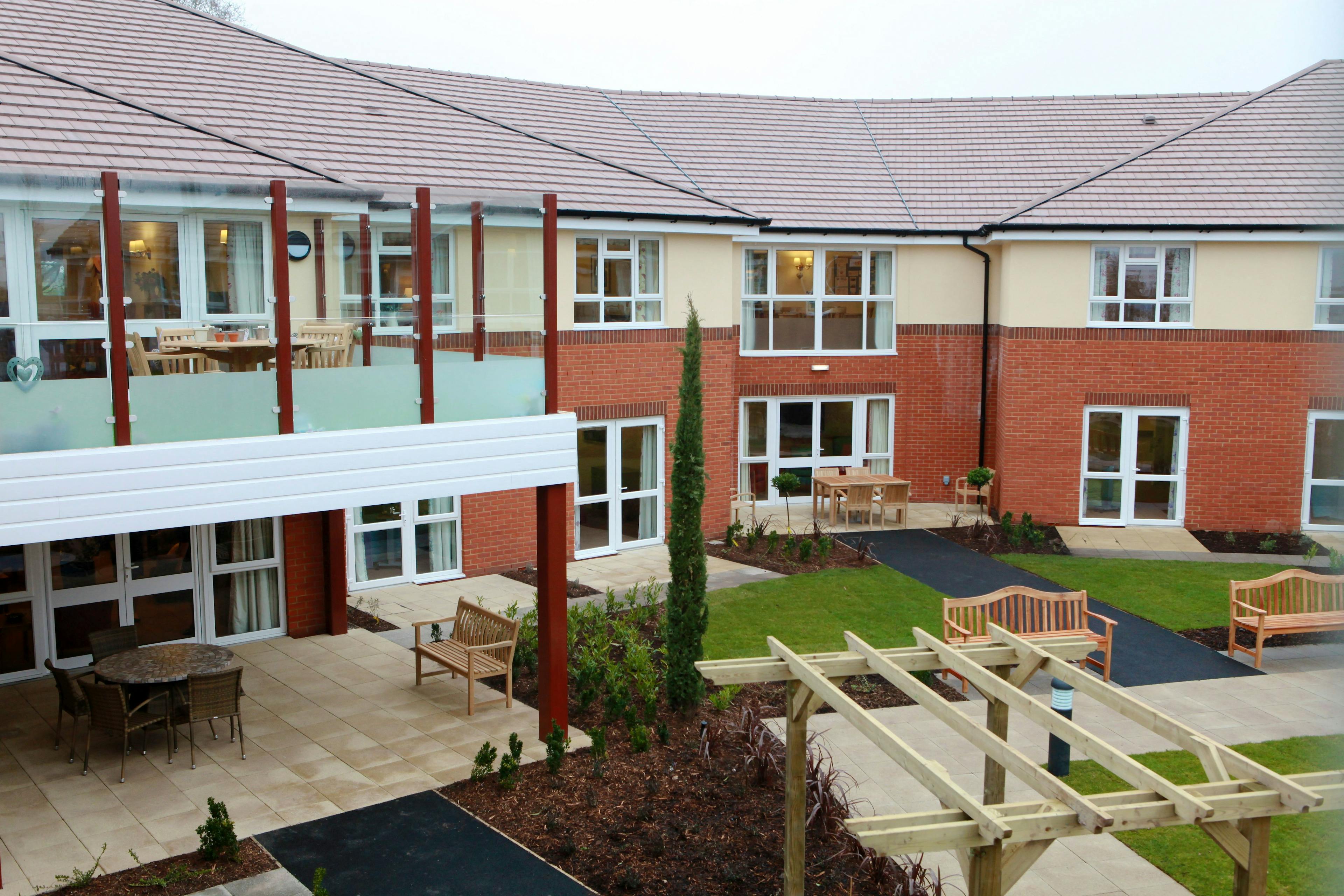 Garden of Latimer Court Care Home in Worcester, Worcestershire 