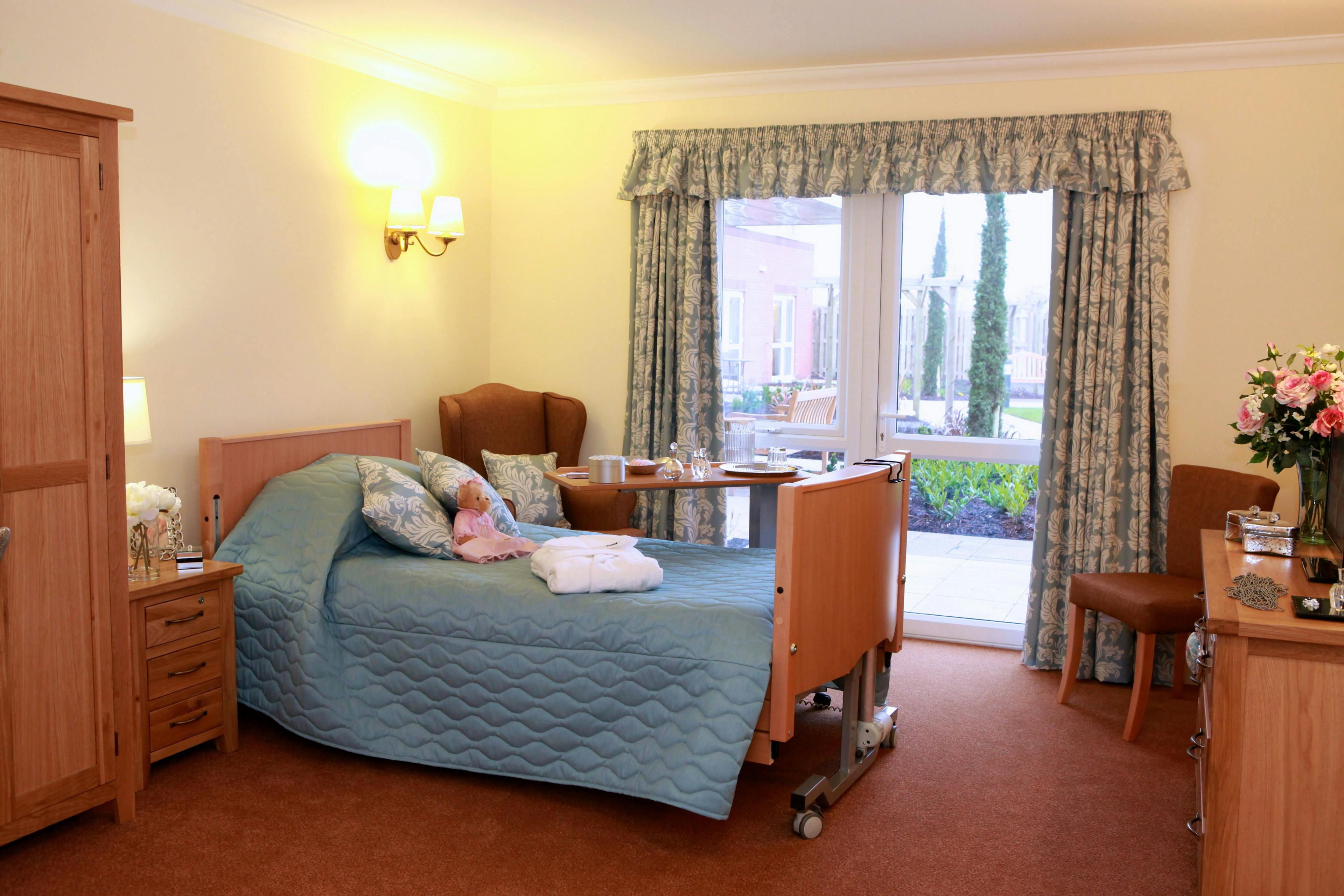 Bedroom of Latimer Court Care Home in Worcester, Worcestershire 
