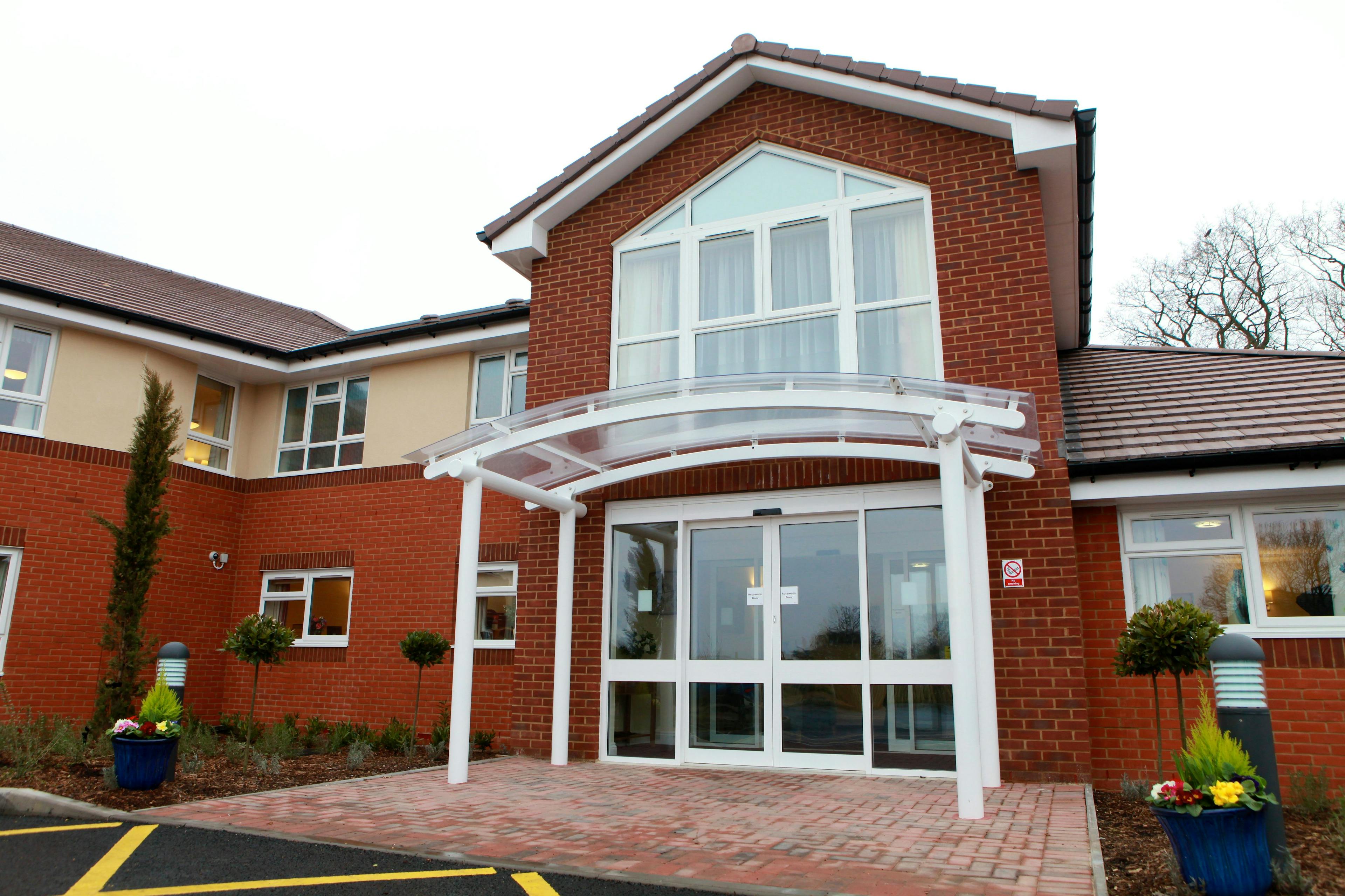 Exterior of Latimer Court Care Home in Worcester, Worcestershire 