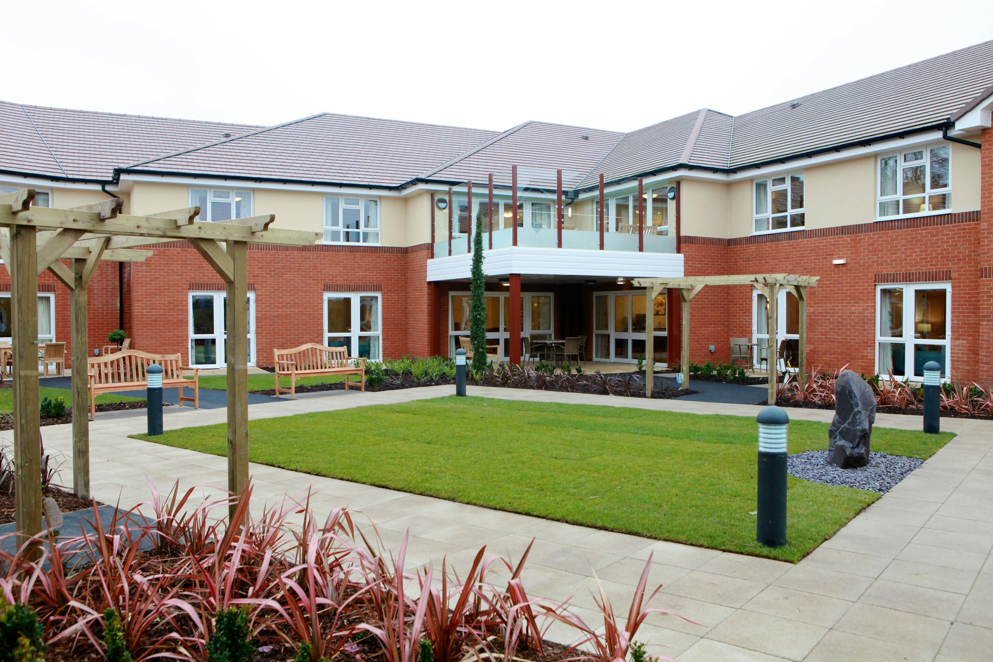 Garden of Latimer Court Care Home in Worcester, Worcestershire 