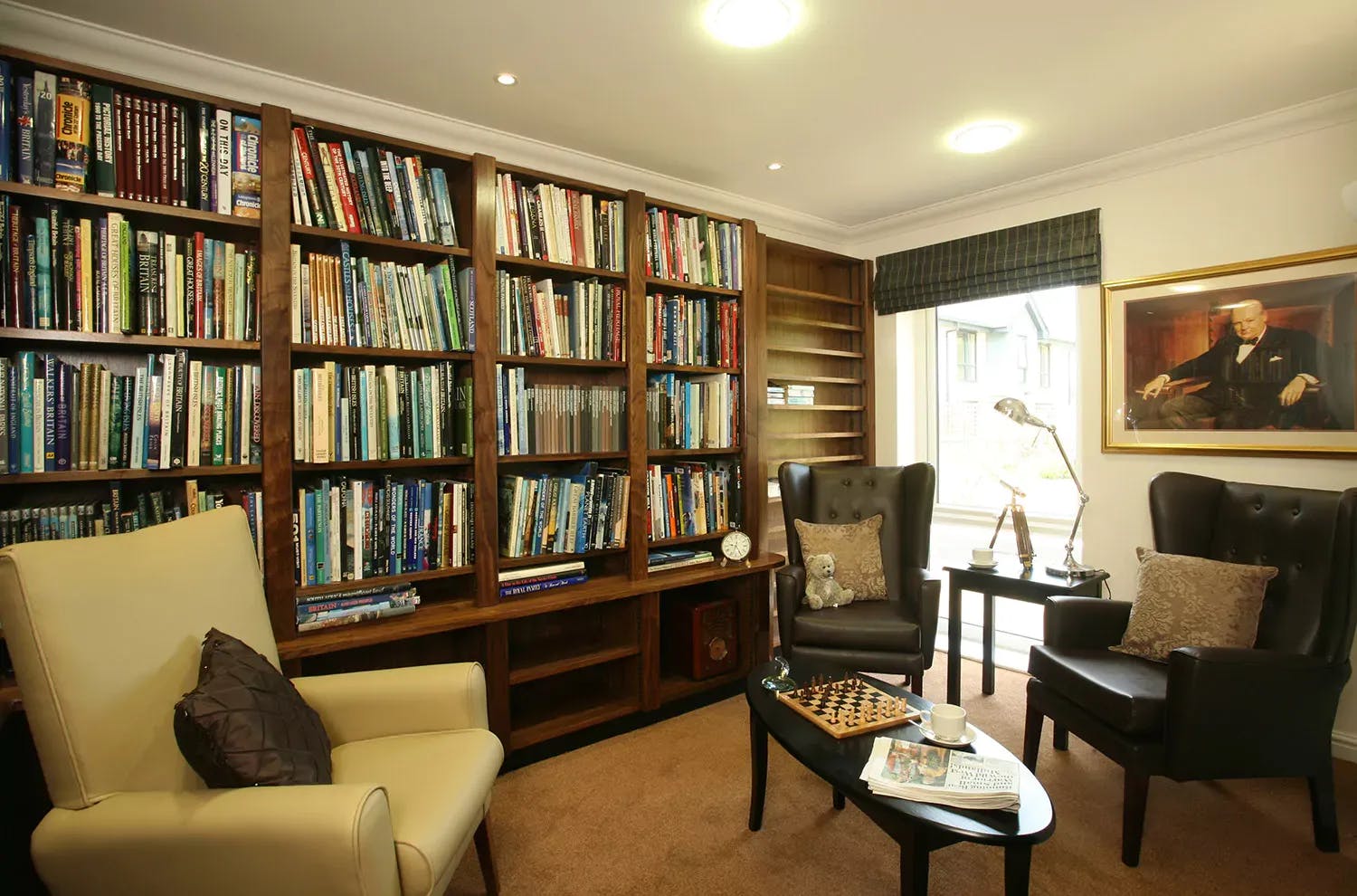 Library at Alderwood Care Home in Colchester, Essex