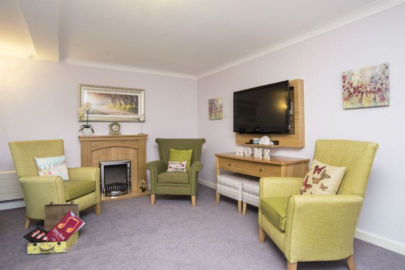 Lounge of Amberley Lodge care home in Purley, London