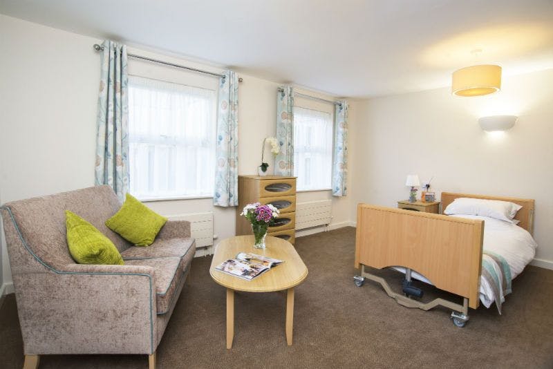 Bedroom of Amberley Lodge care home in Purley, London