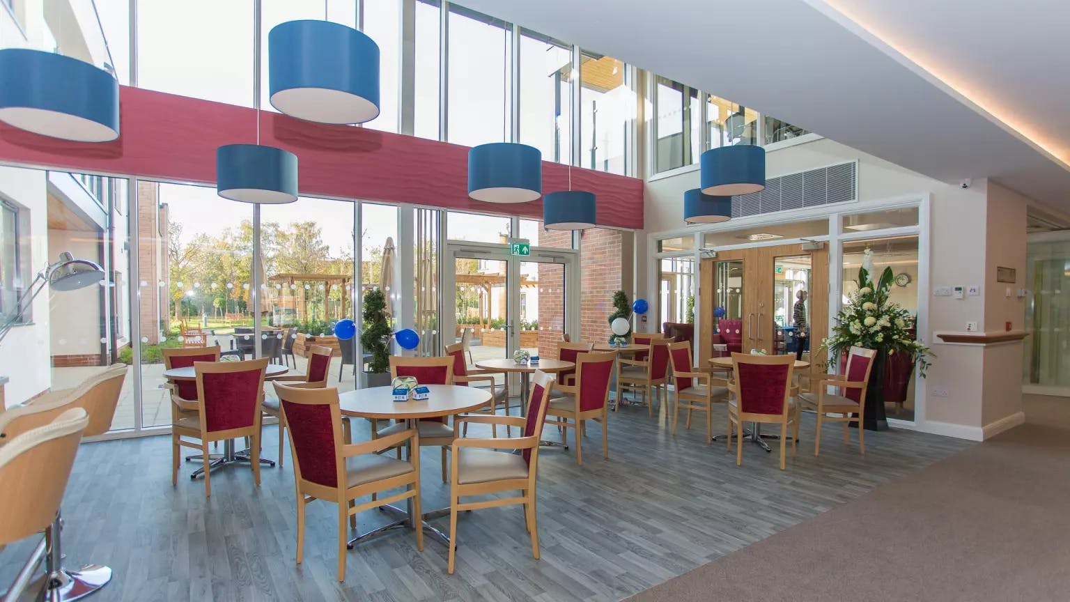 Dining area of Anson Court care home in Welwyn Garden City, Hertfordshire