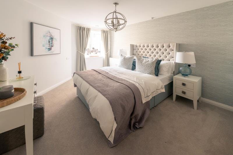 Bedroom at Balshaw Court Retirement Apartment in Leyton, South Ribble