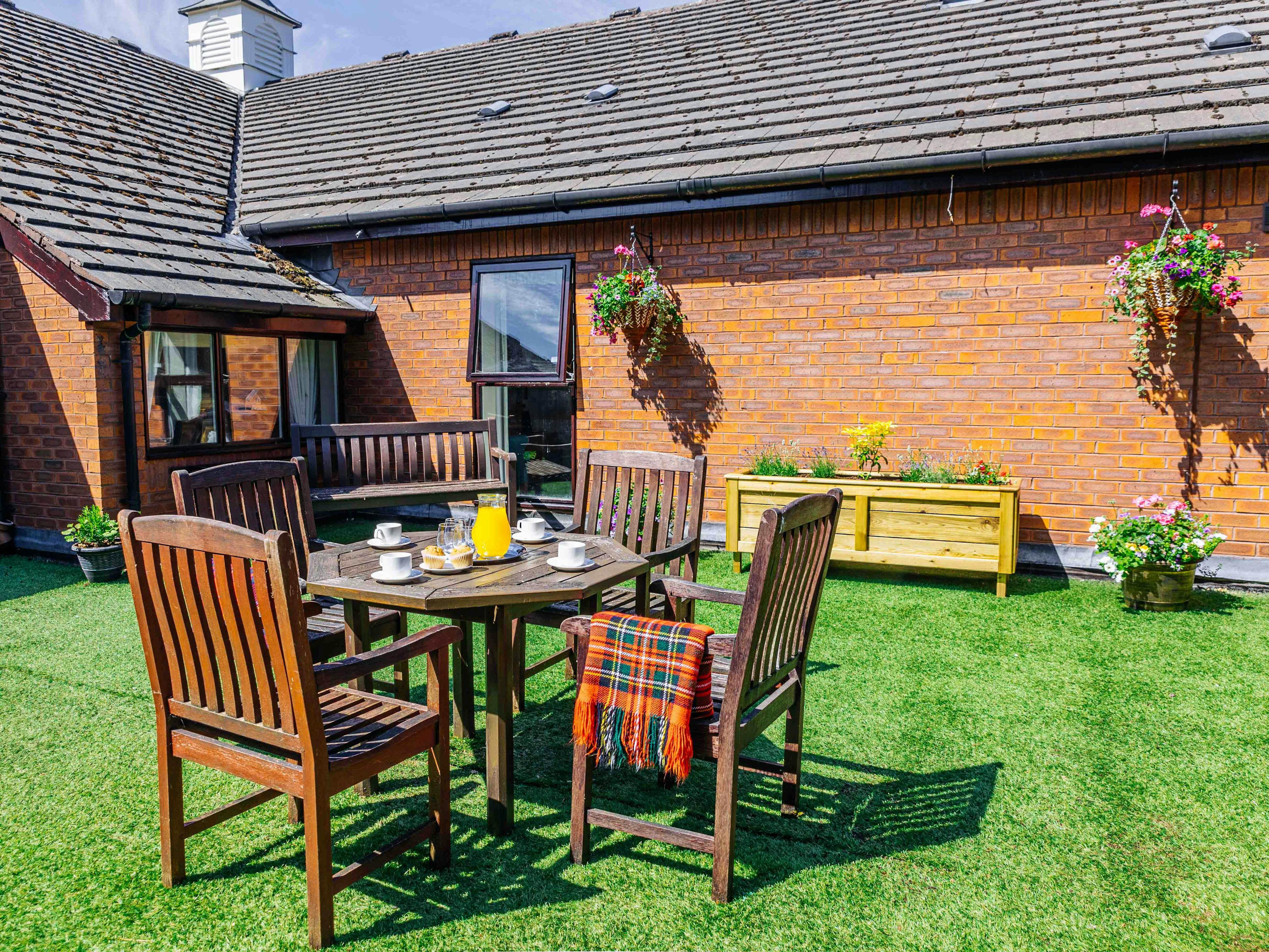Garden at Arbour Court Care Home in Marple, Stockport