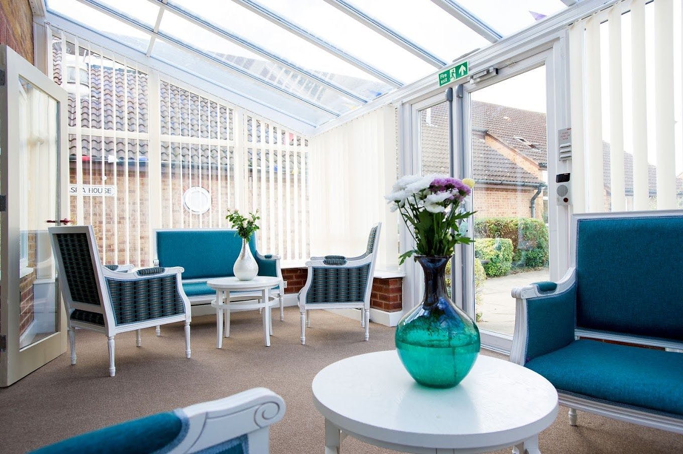 Conservatory at Asra house care home Leicester, Leicestershire