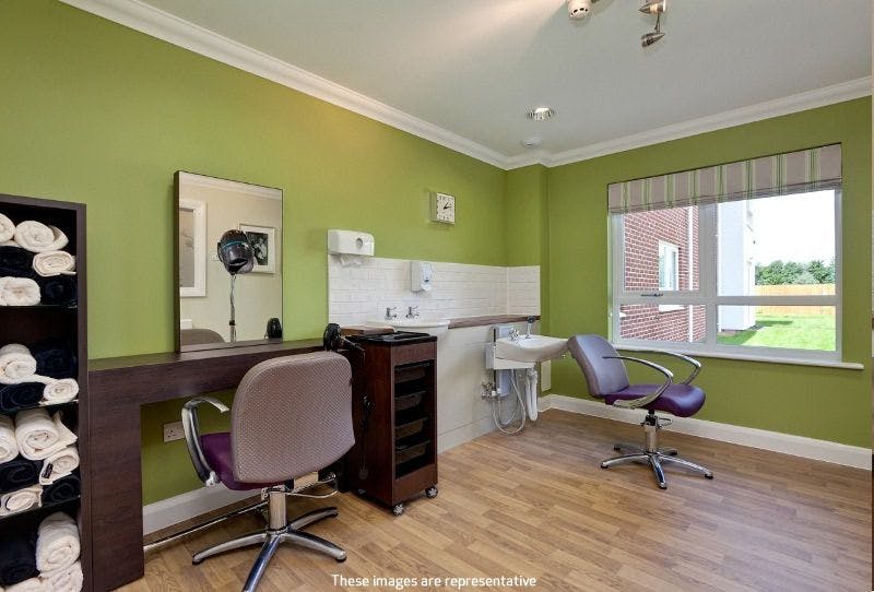 Salon of Asterbury Place care home in Ipswich, Suffolk