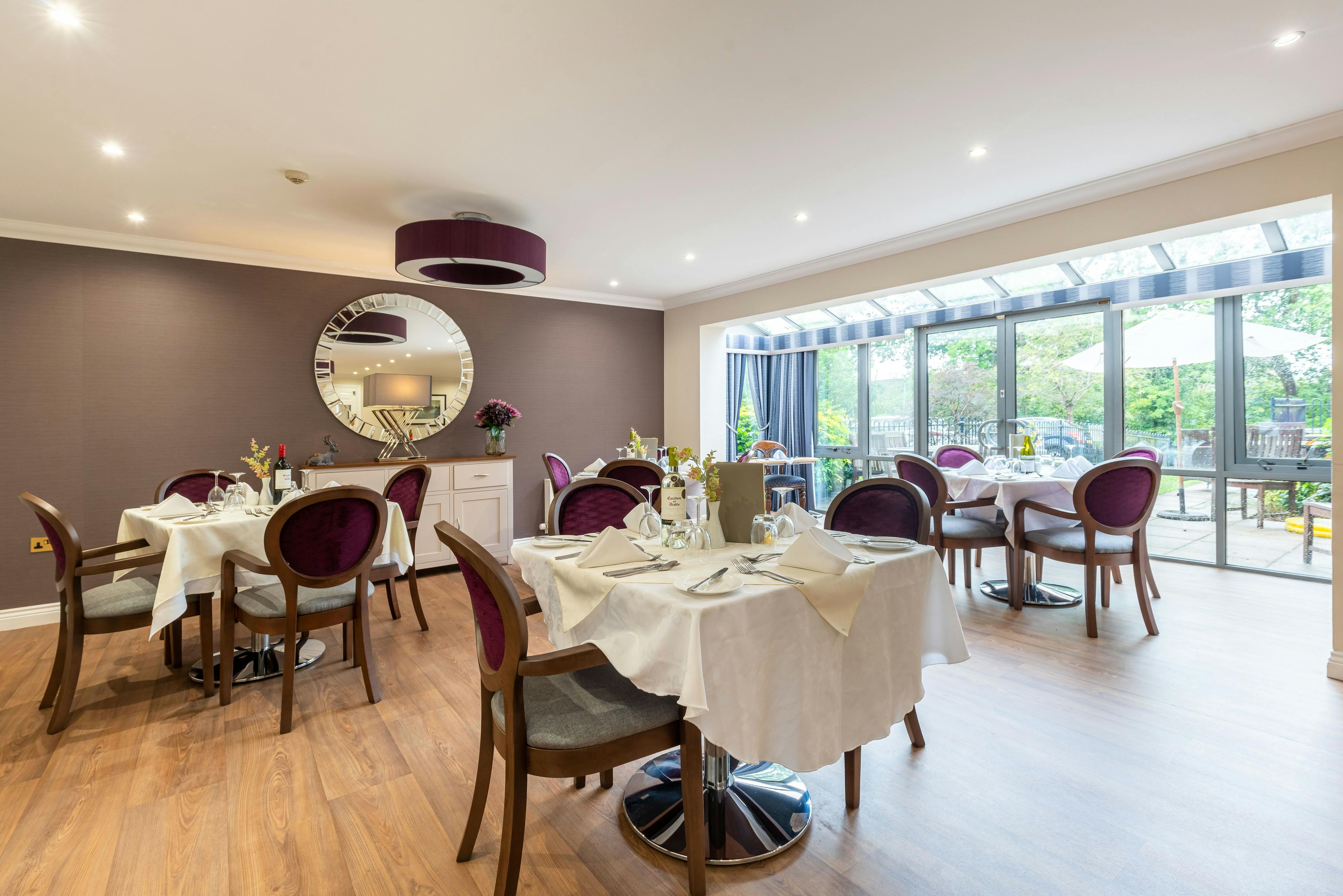 Dining Room at Tandridge Heights Care Home in Oxted, Surrey