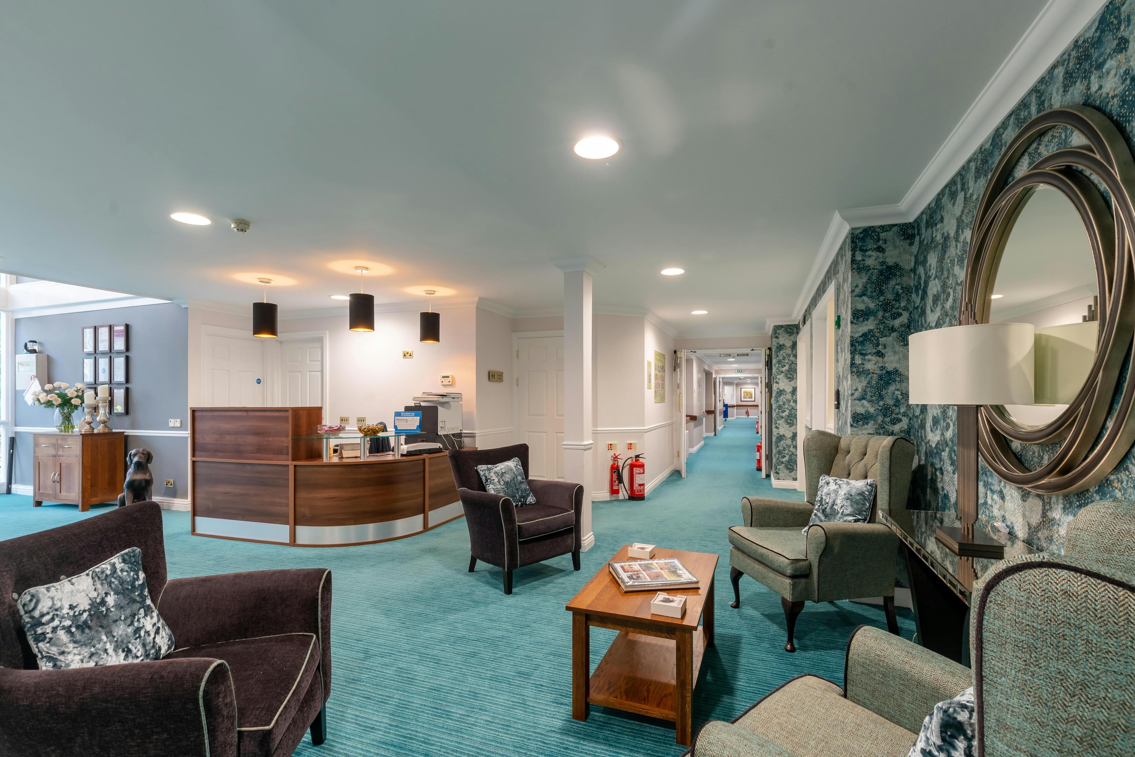 Reception at Tandridge Heights Care Home in Oxted, Surrey