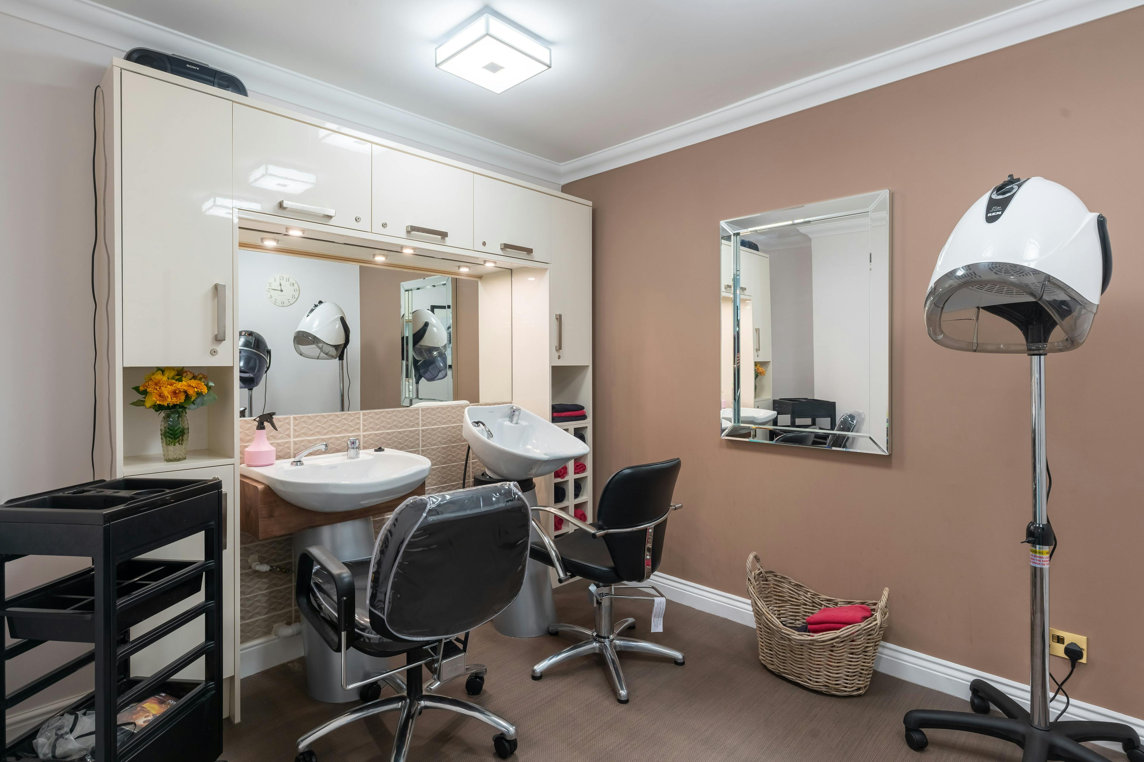 Salon at Tandridge Heights Care Home in Oxted, Surrey
