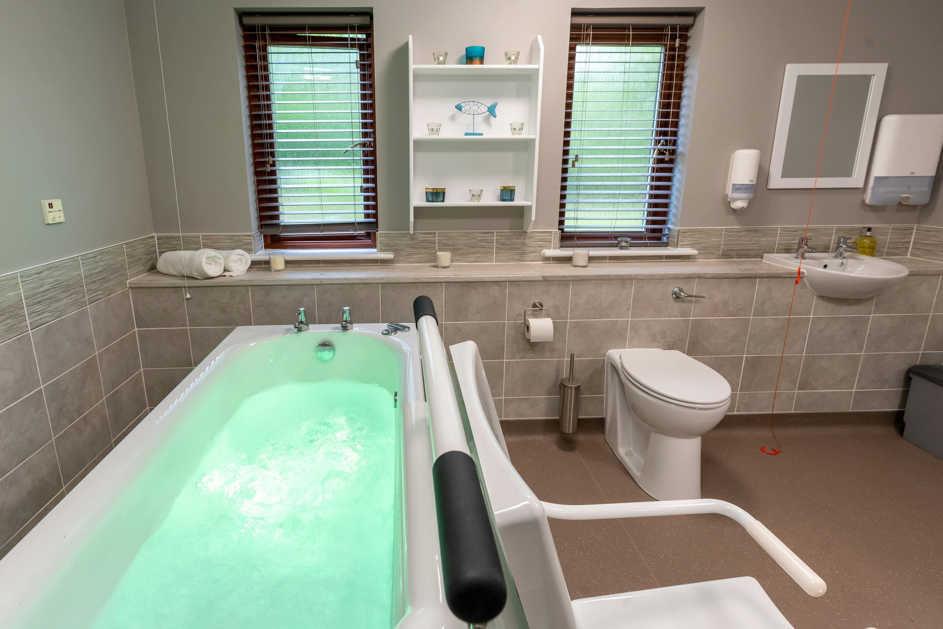 Spa Bathroom at Tandridge Heights Care Home in Oxted, Surrey