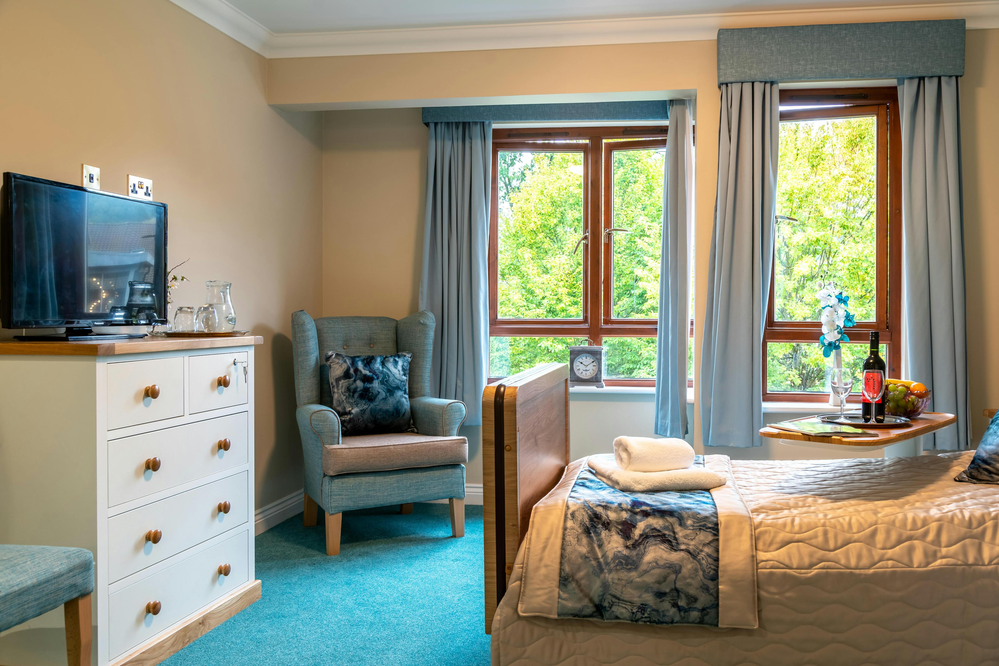 Bedroom at Tandridge Heights Care Home in Oxted, Surrey