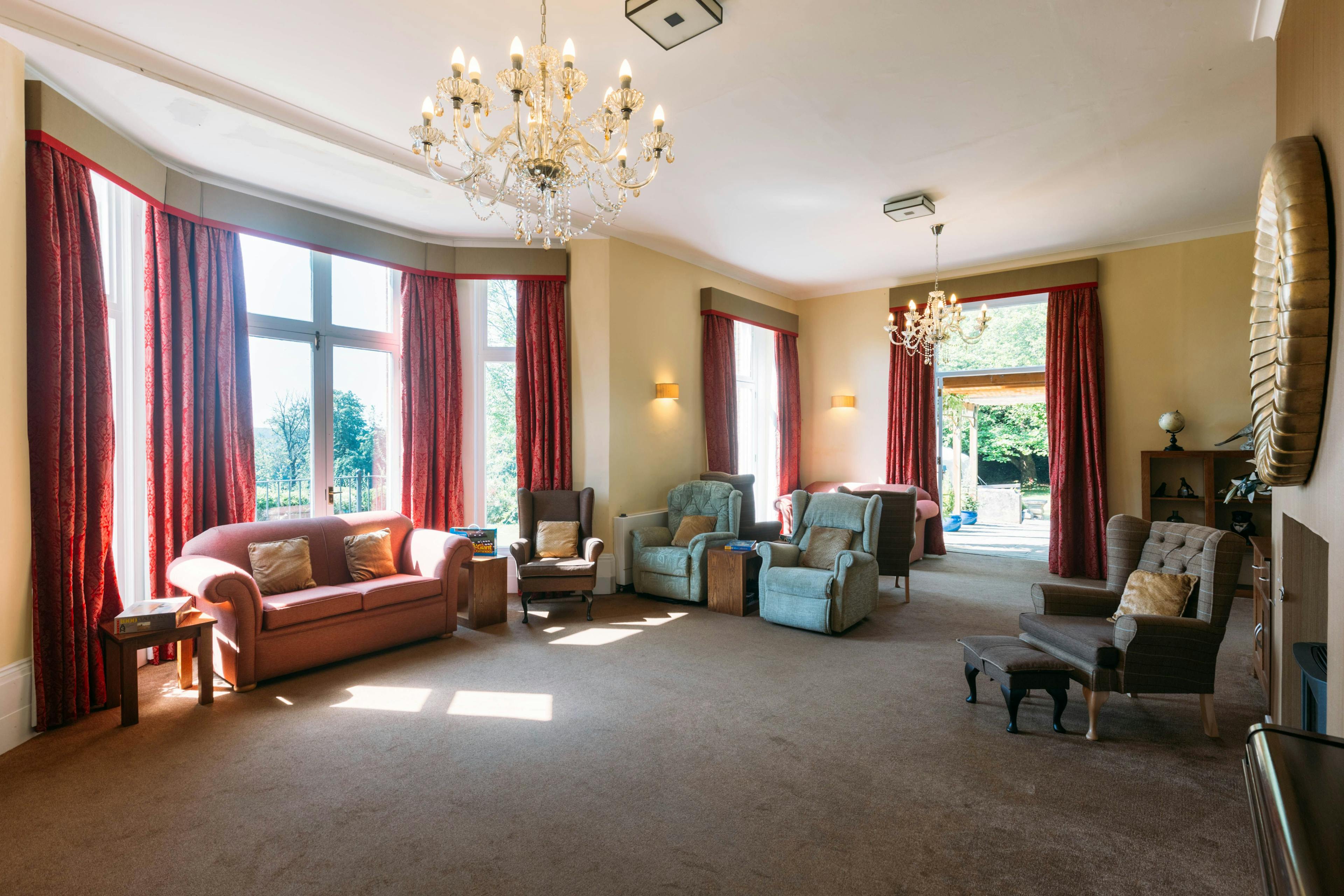 Communal Lounge of Dudwell St Mary Care Home in Wealden, East Sussex