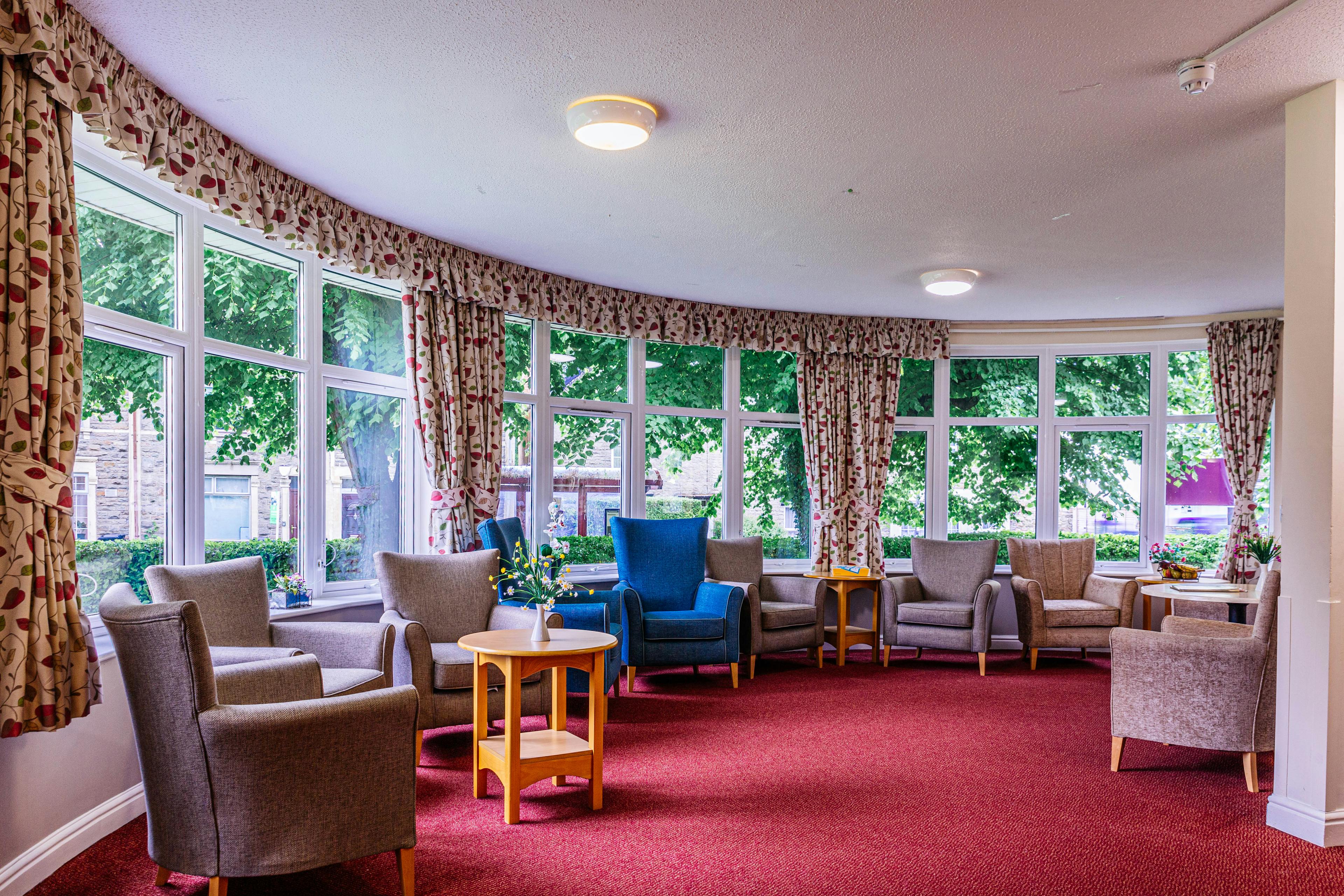 Communal Area of Kingswood Court Care Home in Bristol, South West England