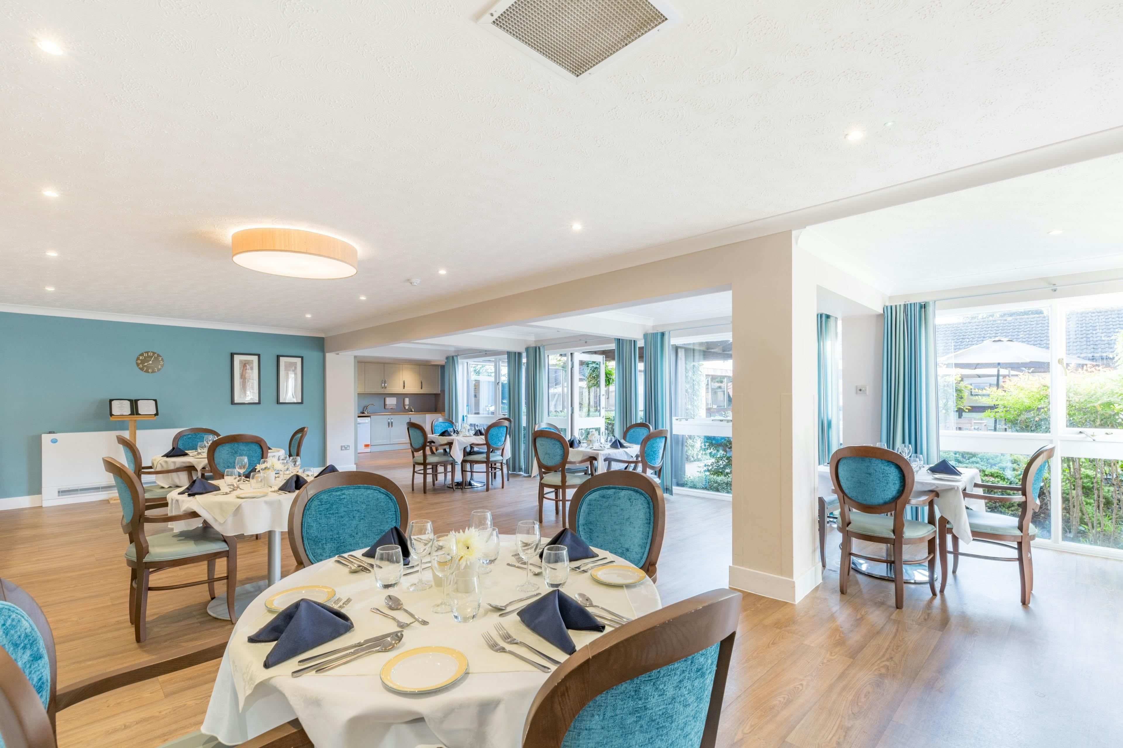 Dining Room at Leonard Lodge Care Home in Brentwood, Essex