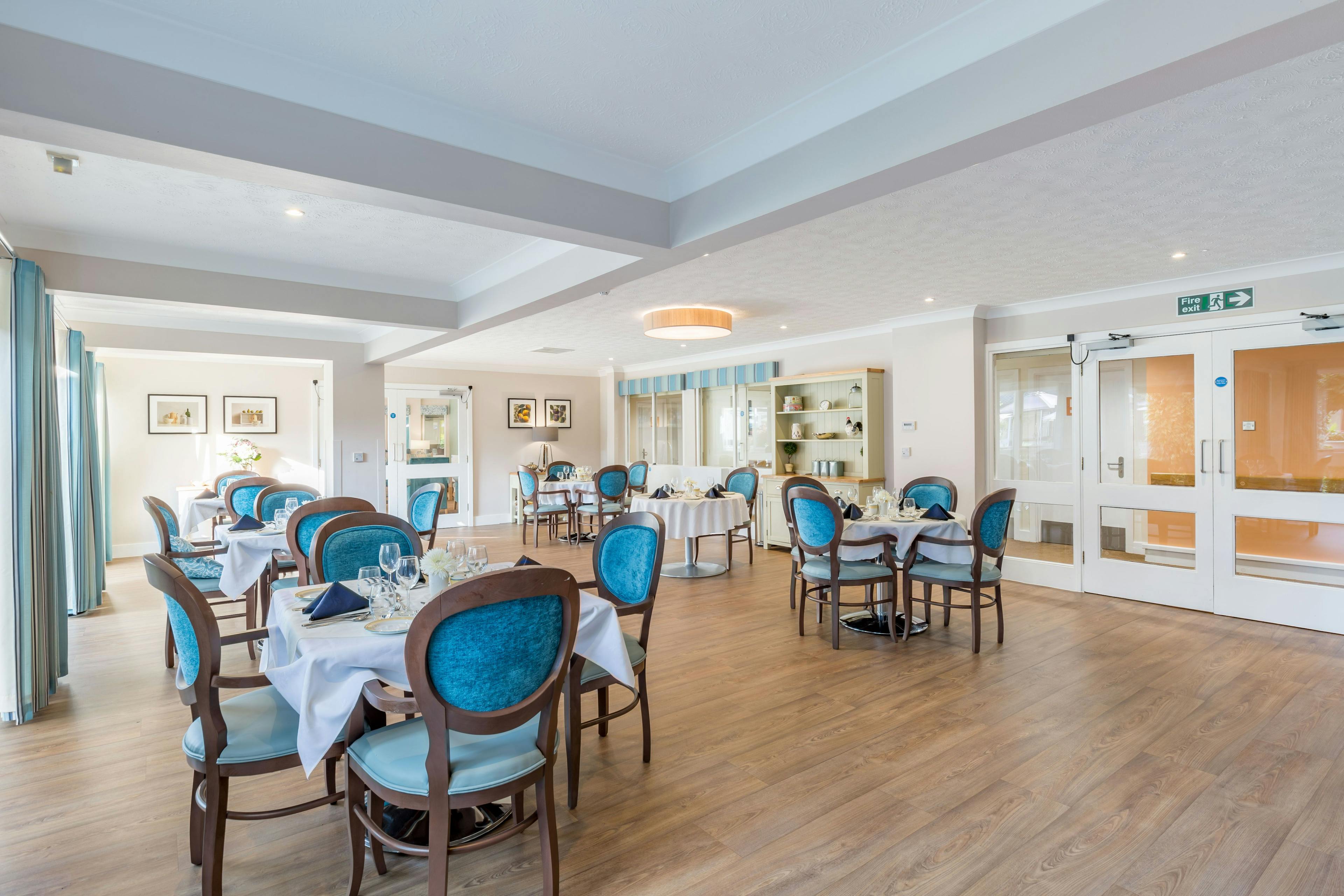 Dining Room at Leonard Lodge Care Home in Brentwood, Essex