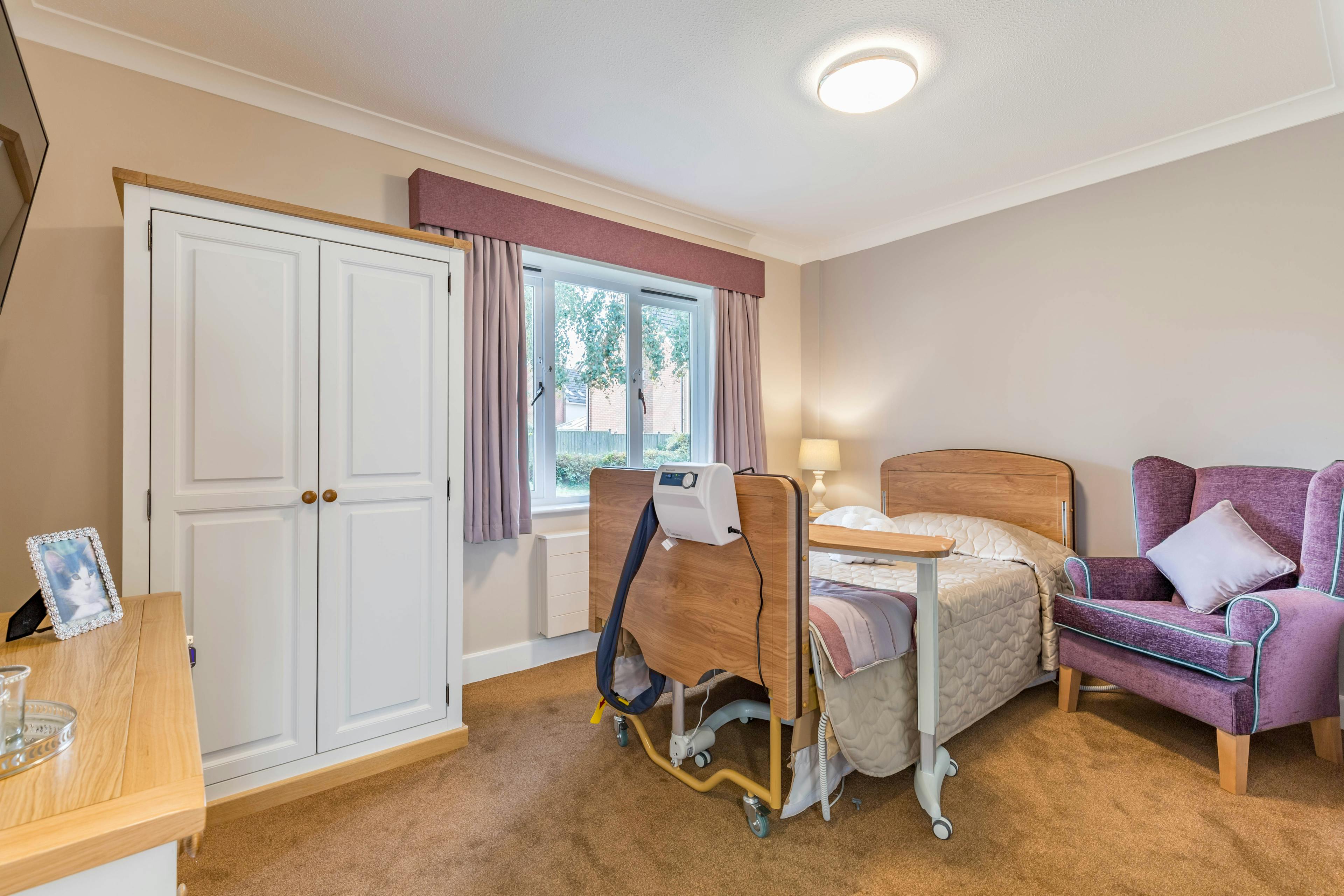 Bedroom at Leonard Lodge Care Home in Brentwood, Essex