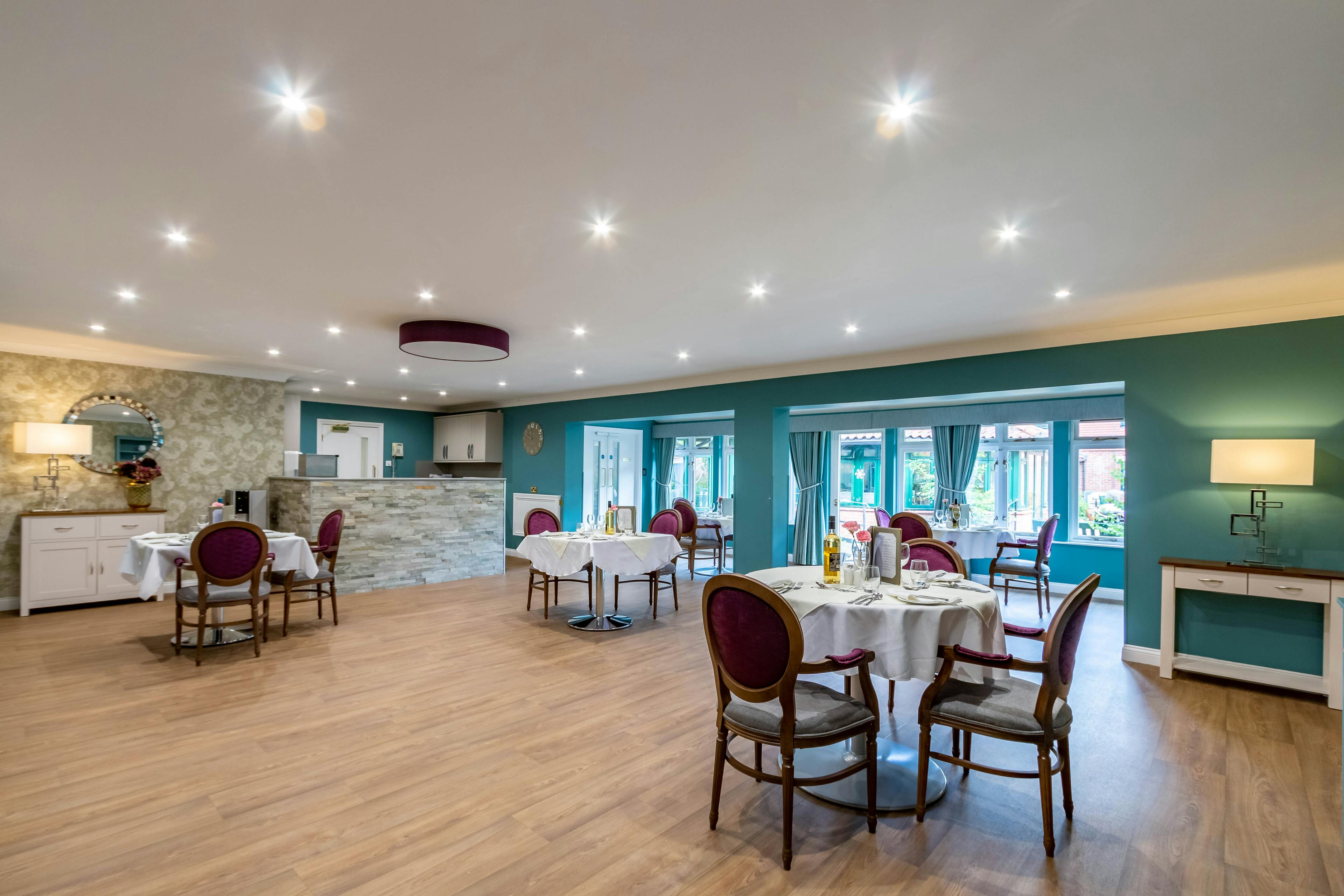 Dining Room at Longueville Court Care Home in Peterborough, Cambridgeshire