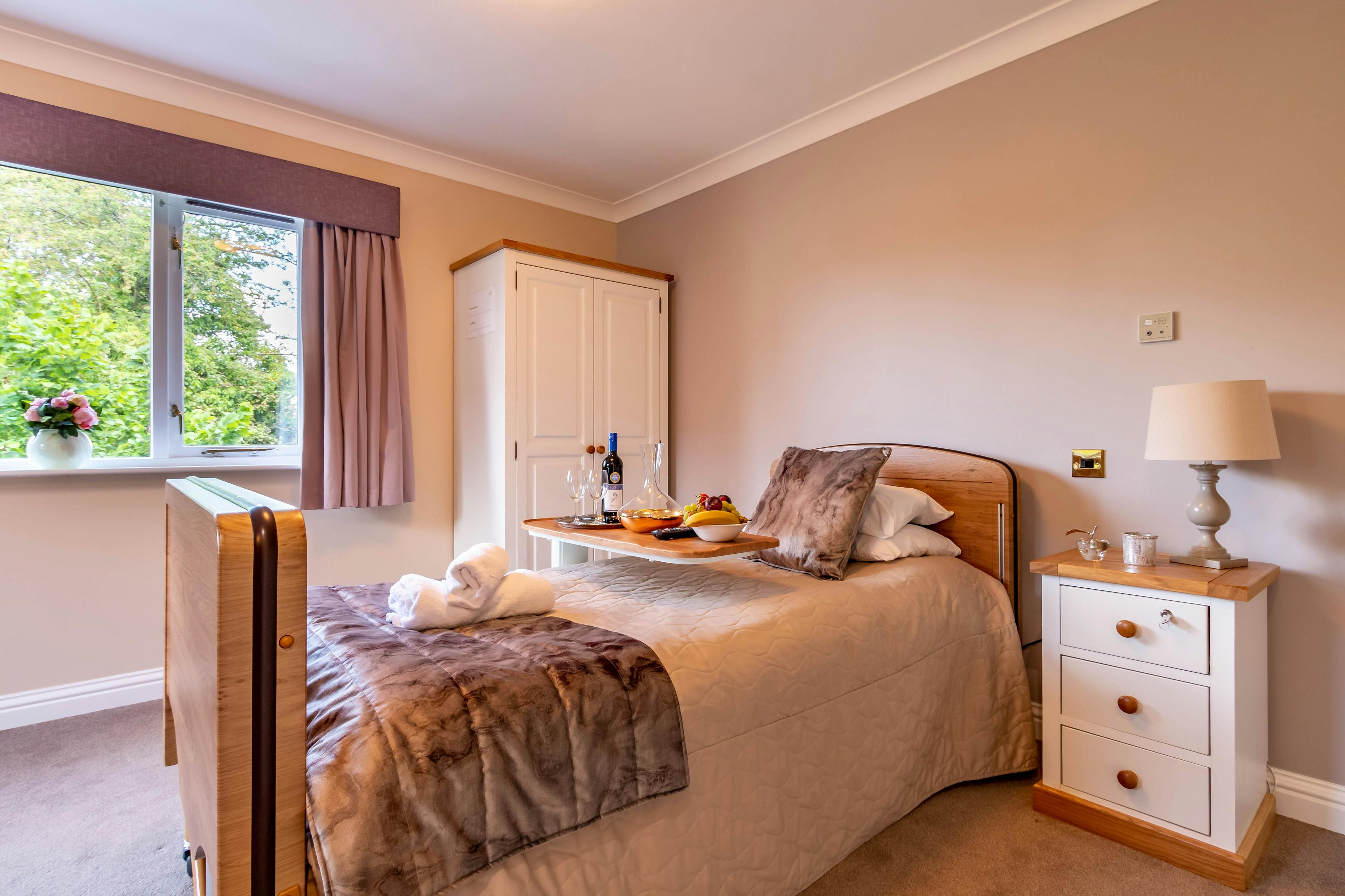 Bedroom at Longueville Court Care Home in Peterborough, Cambridgeshire