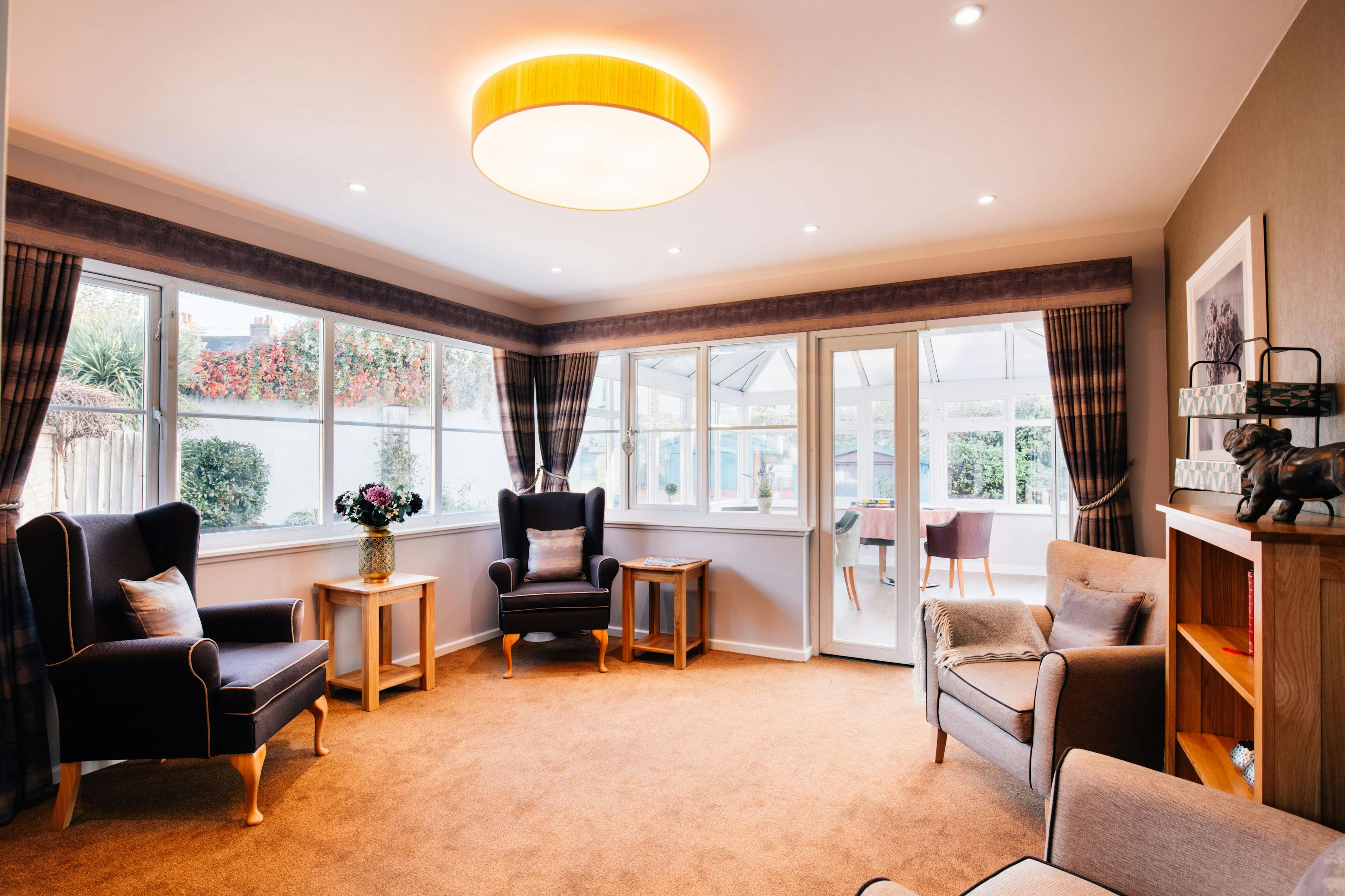 Communal Lounge at Lucerne House Care Home in Exeter, Devon