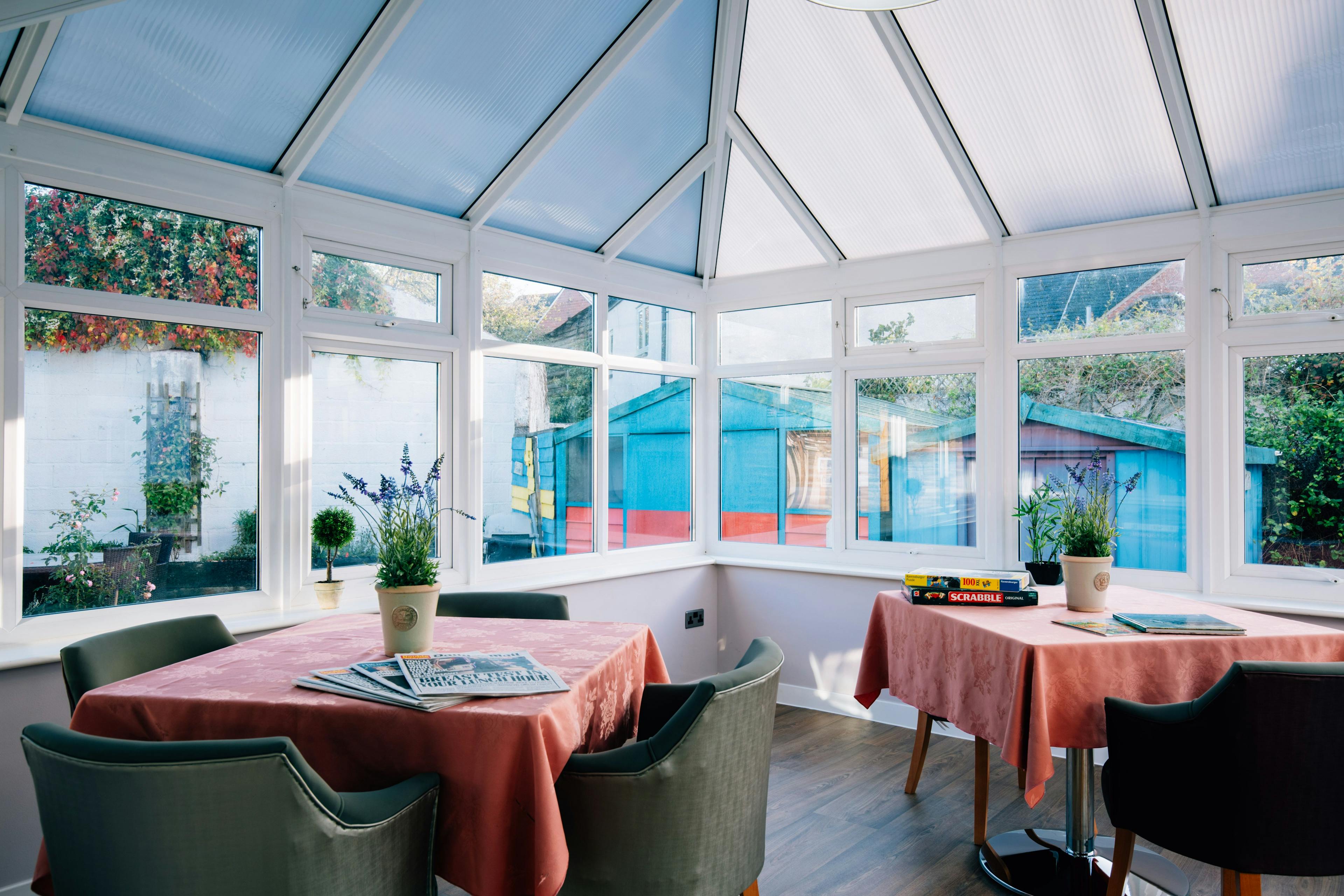 Conservatory at Lucerne House Care Home in Exeter, Devon