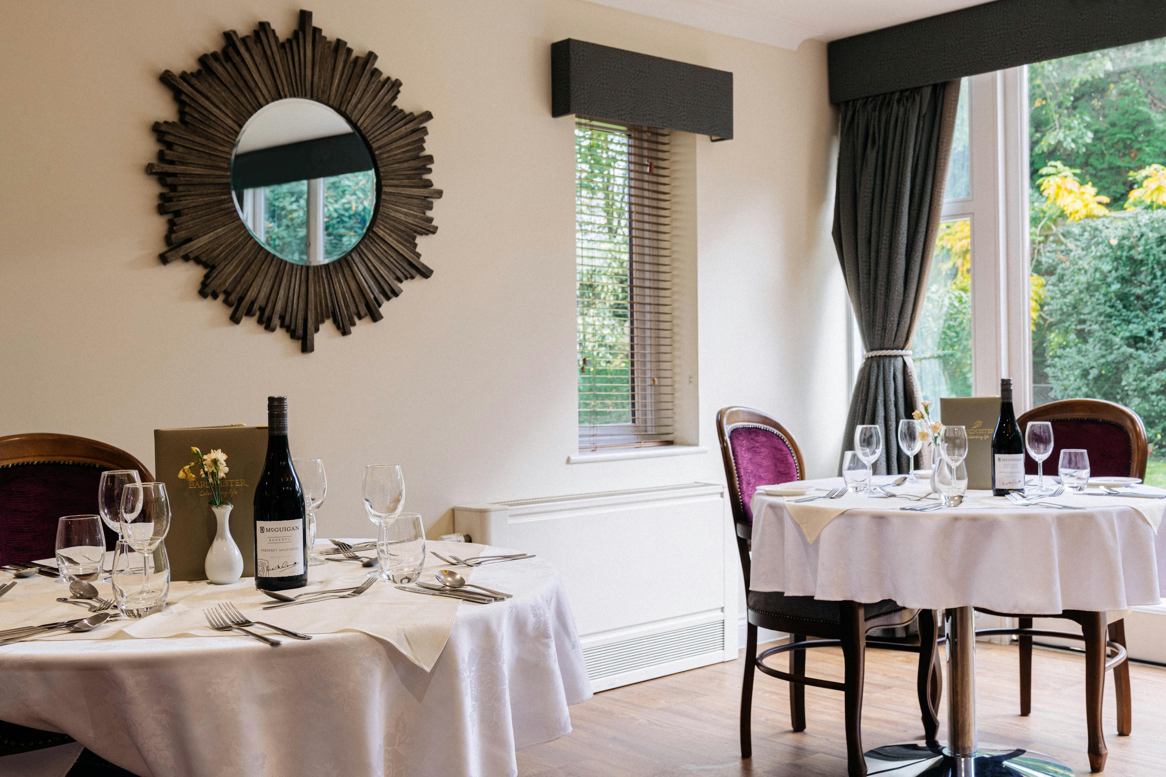Dining Room at Lynde House Care Home in Twickenham, Richmond Upon Thames