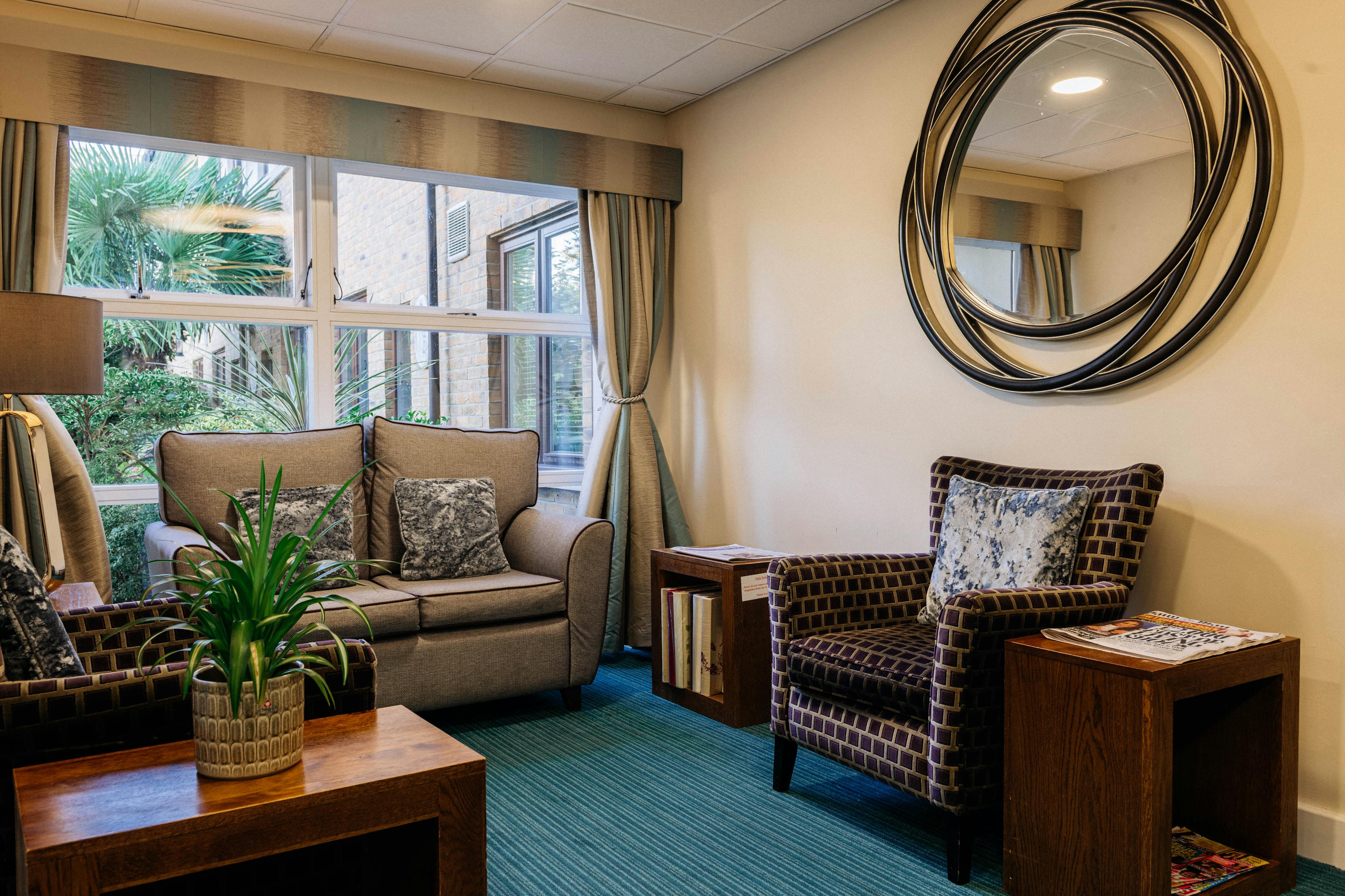 Communal Lounge at Lynde House Care Home in Twickenham, Richmond Upon Thames
