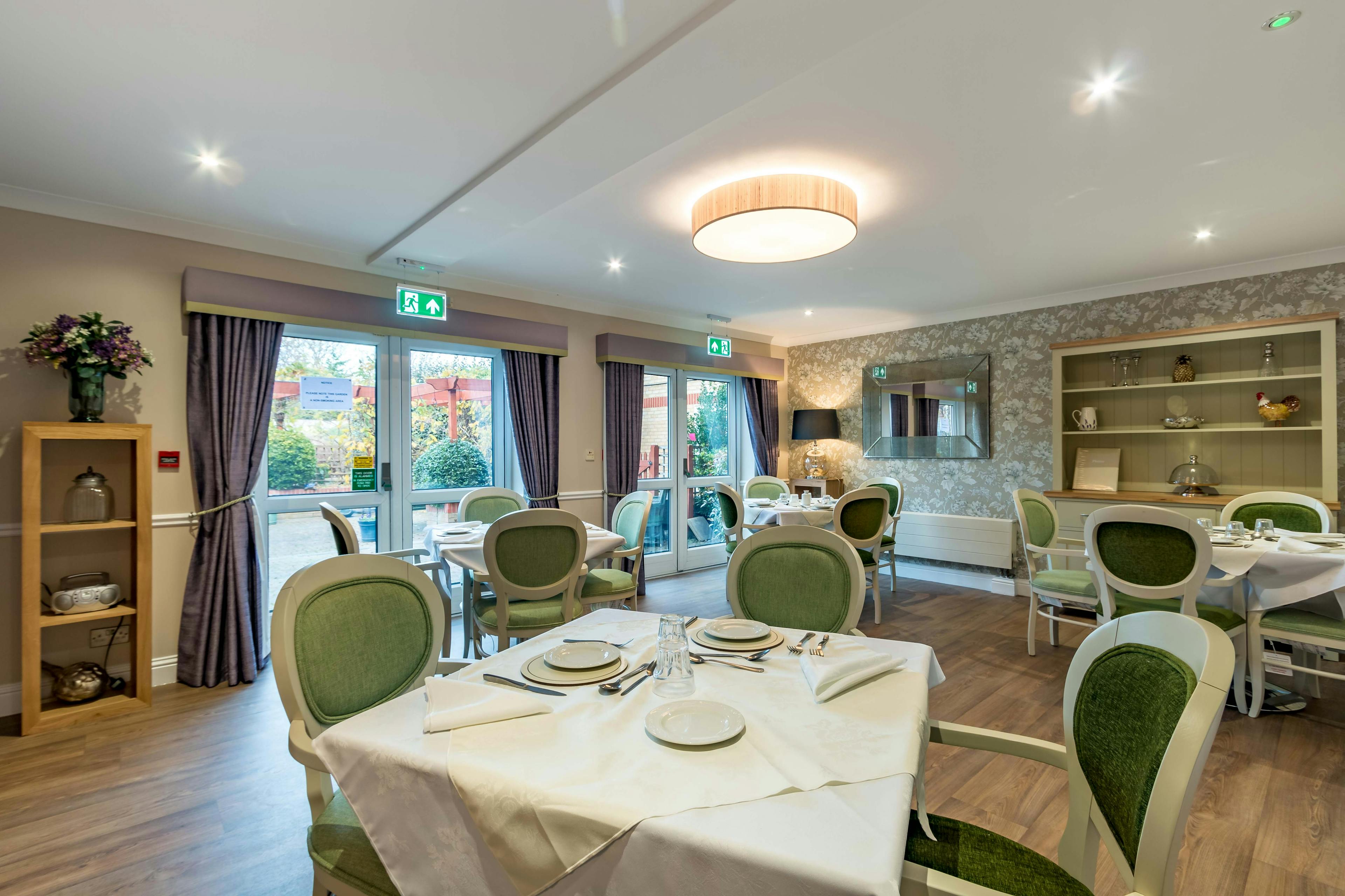 Dining Room of Newington Court Care Home in Sittingbourne, Kent