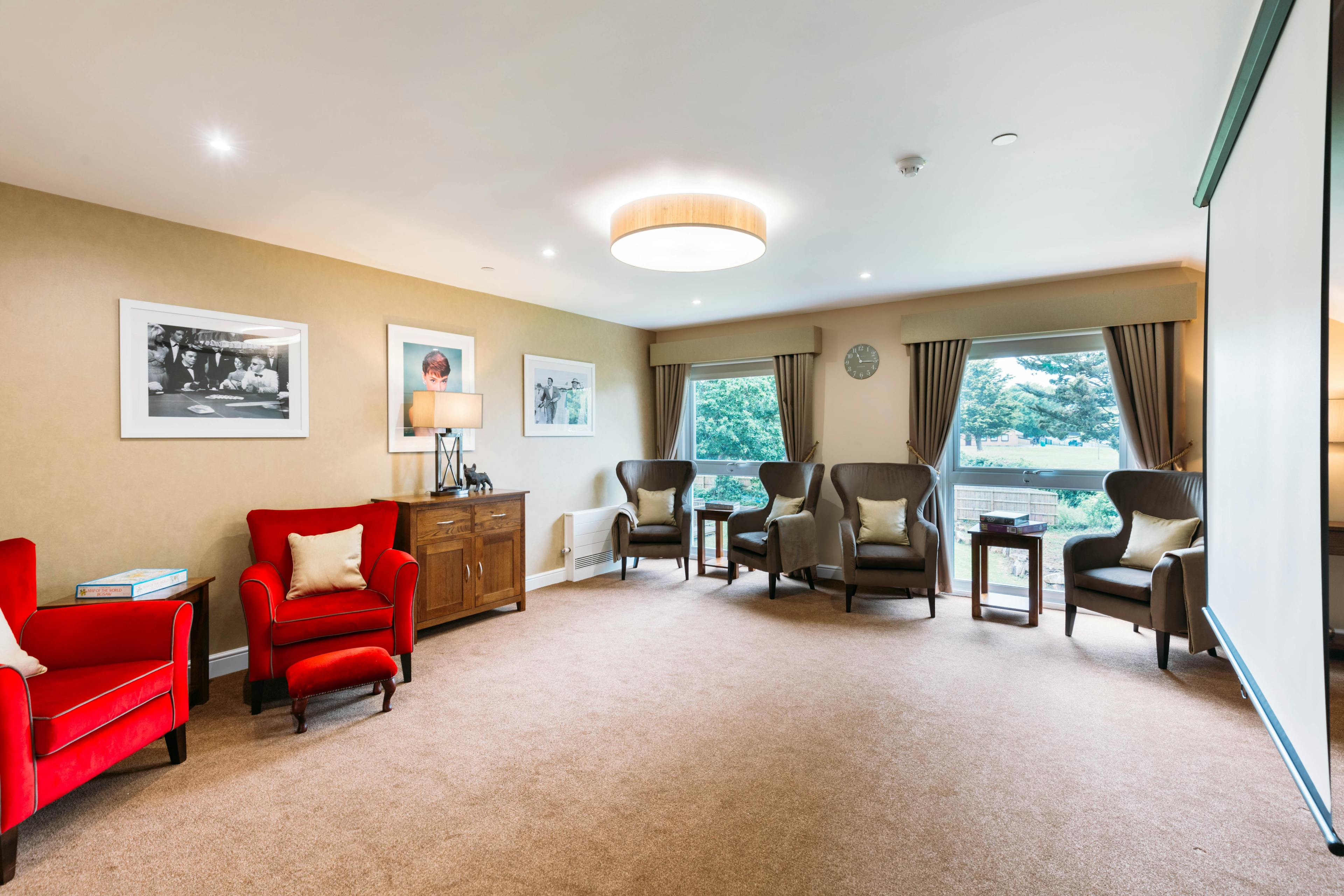 Communal Lounge in Orchard House Care Home in Newport, Isle of Wight