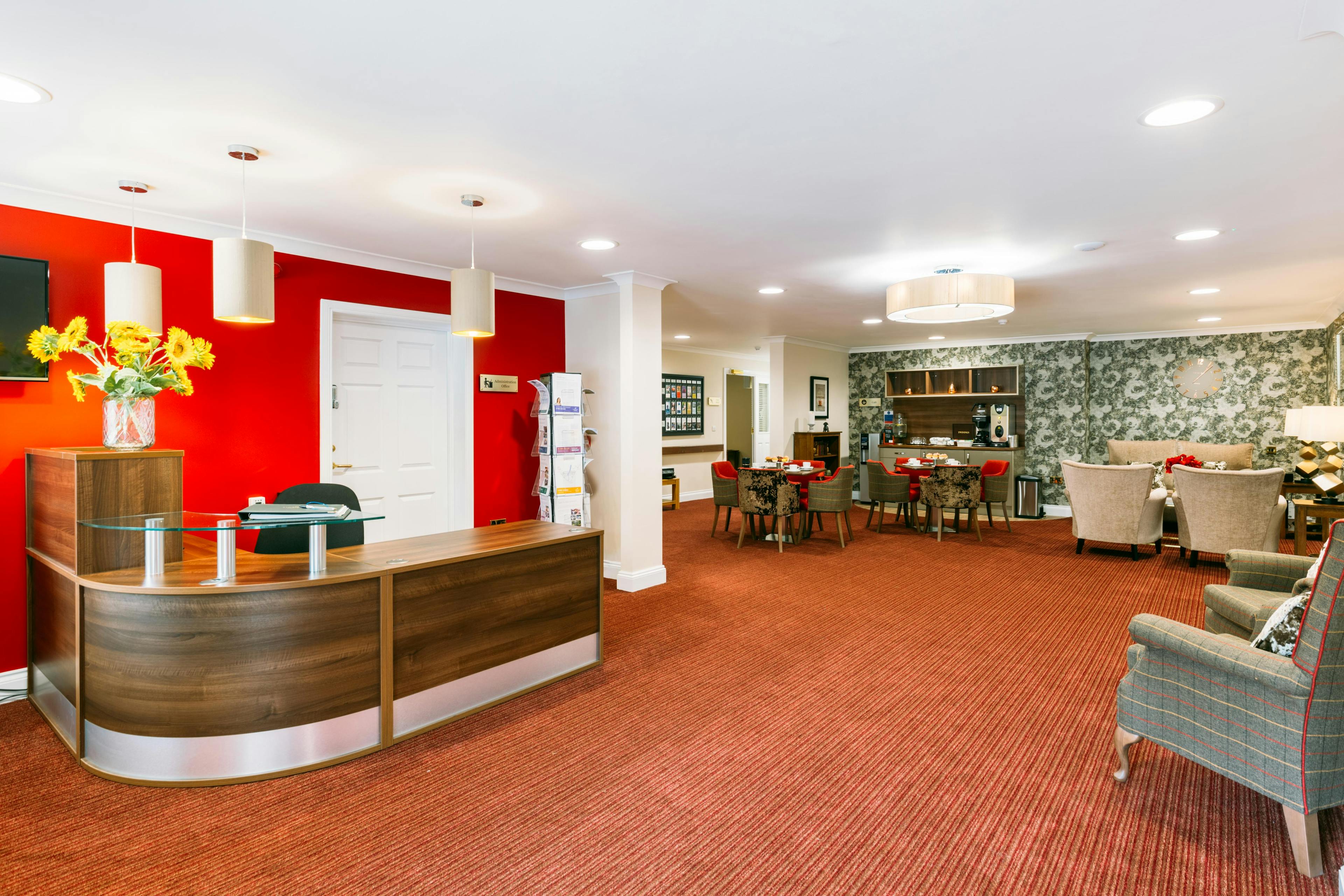 Reception in Orchard House Care Home in Newport, Isle of Wight