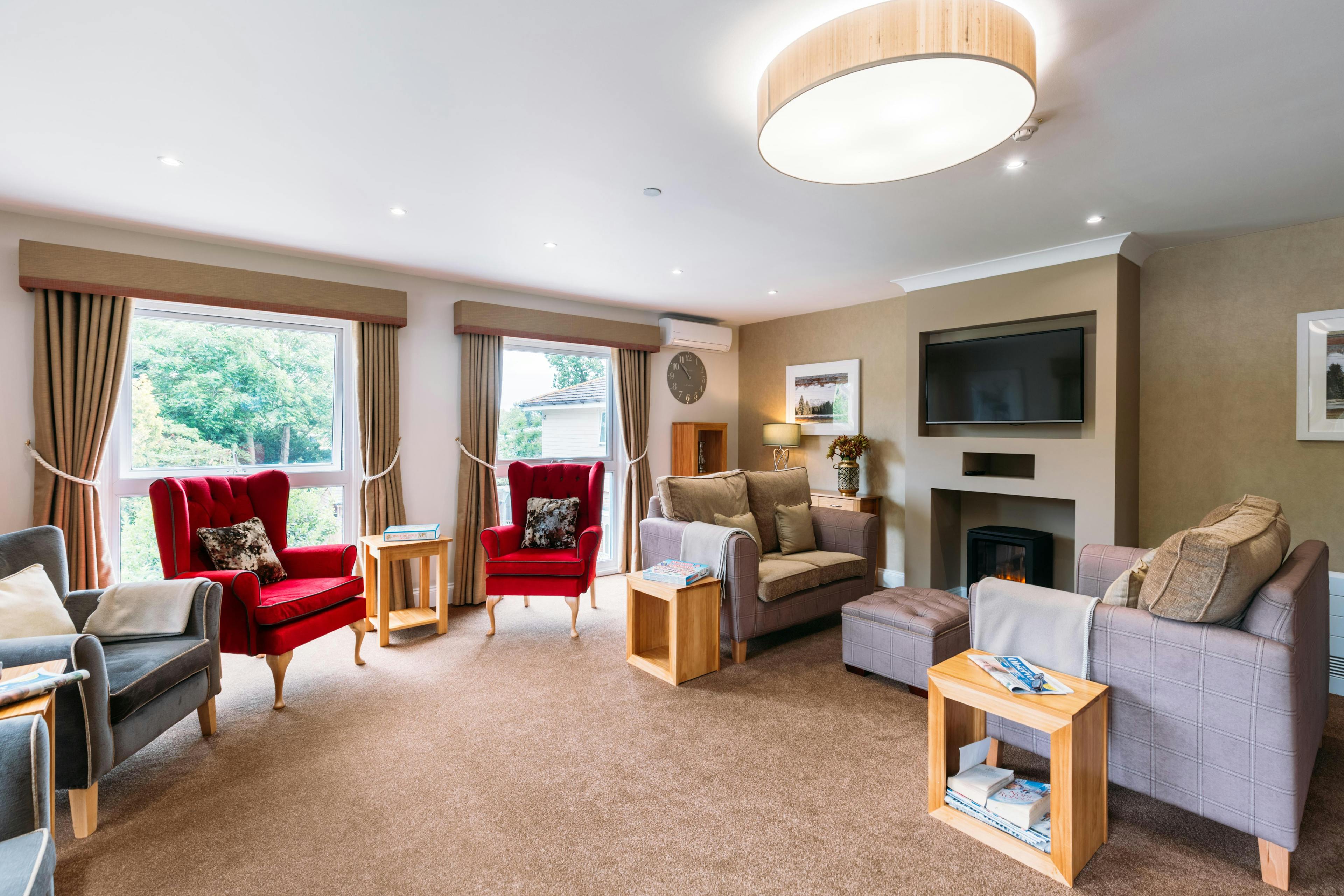 Communal Lounge in Orchard House Care Home in Newport, Isle of Wight