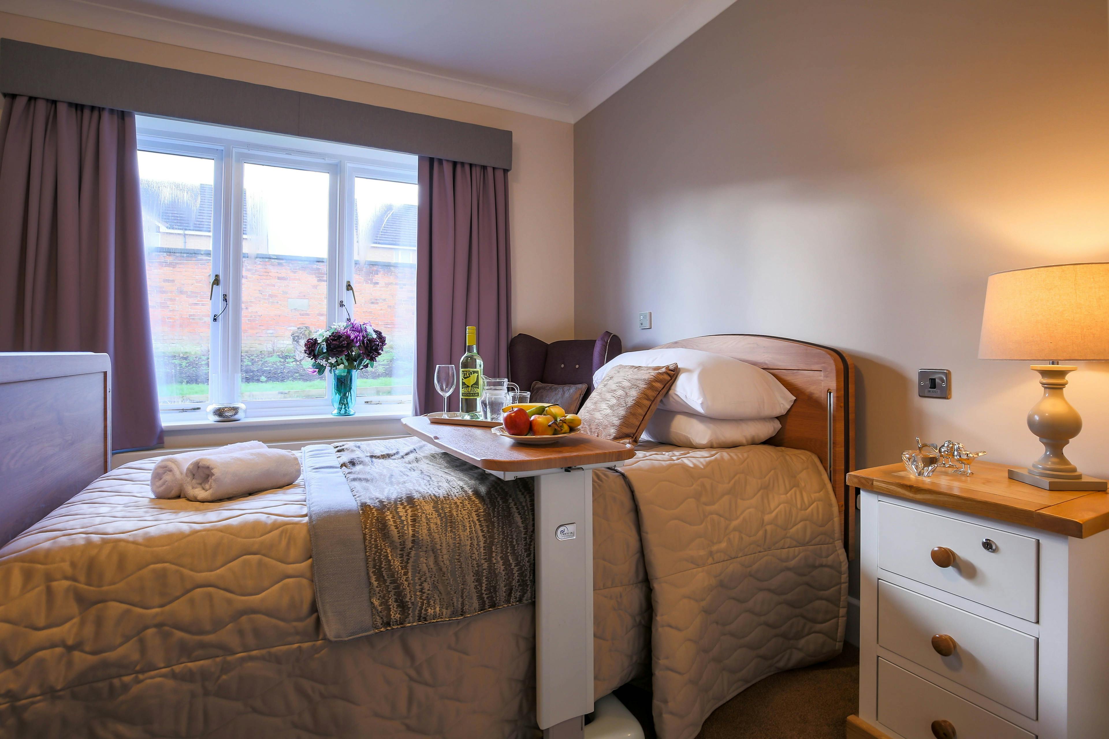 Bedroom in Ottley House Care Home in Shrewsbury, Shropshire