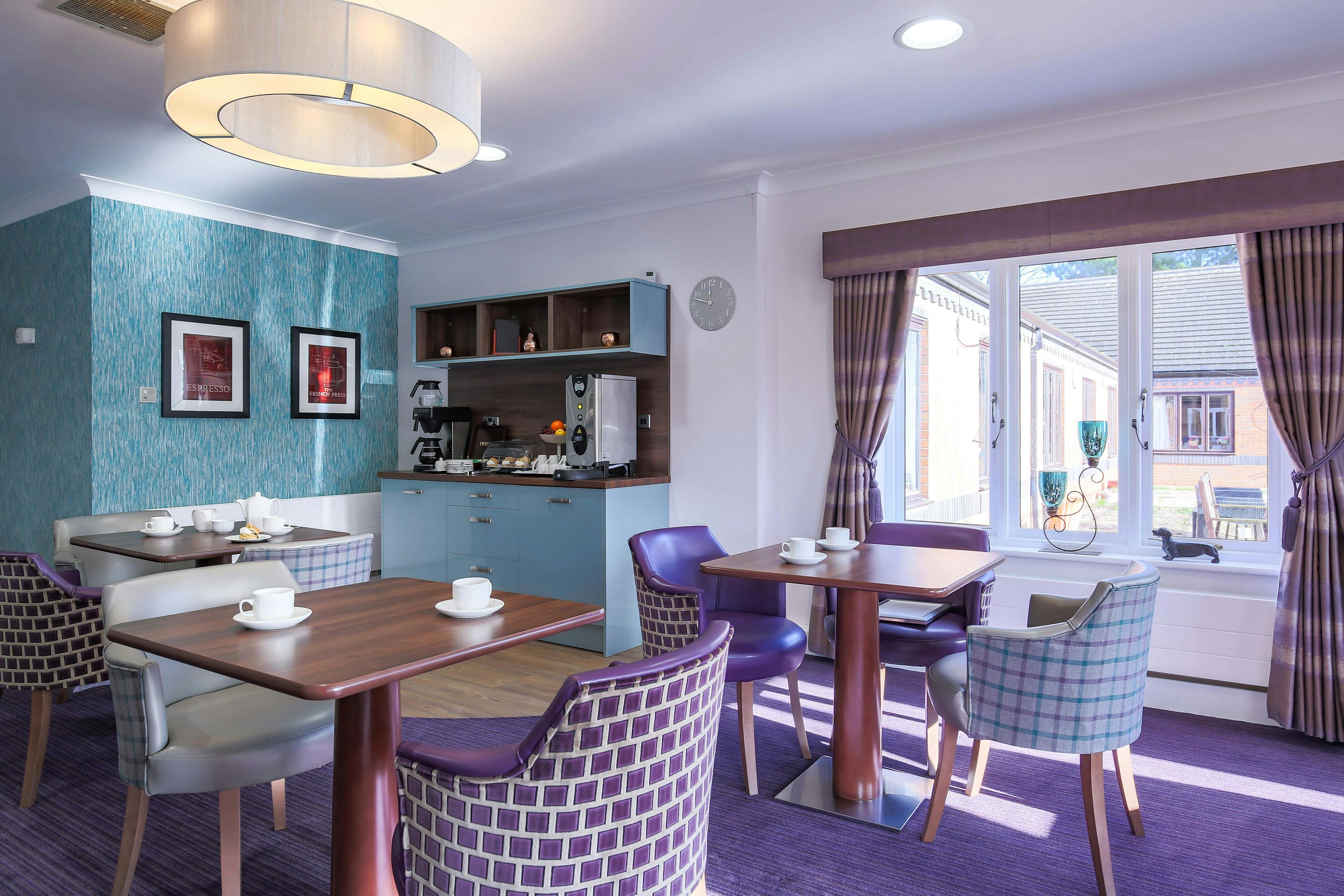Cafe in Ottley House Care Home in Shrewsbury, Shropshire